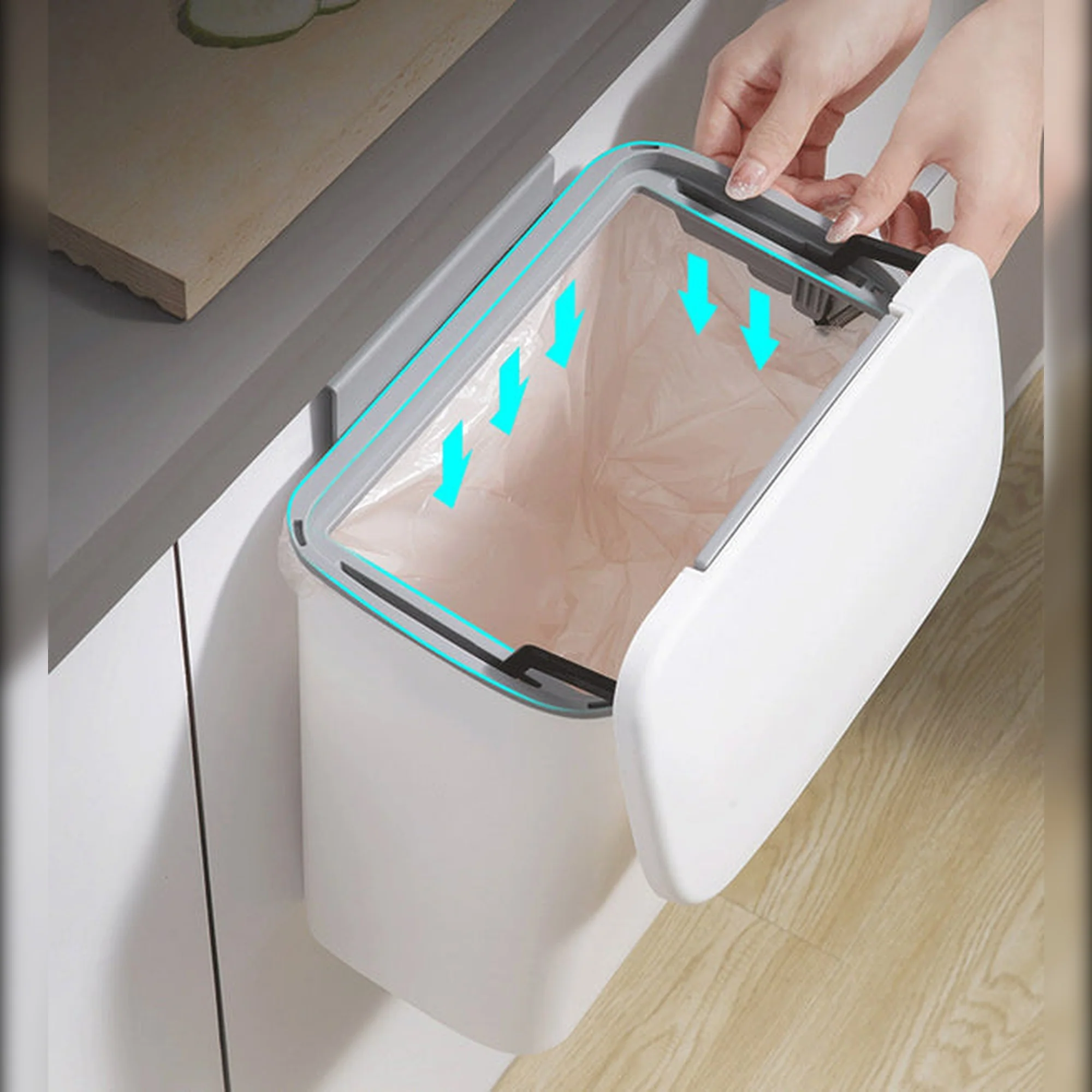 Cubo De Basura Multifuncional Para Puerta O Pared 12l - Image 3