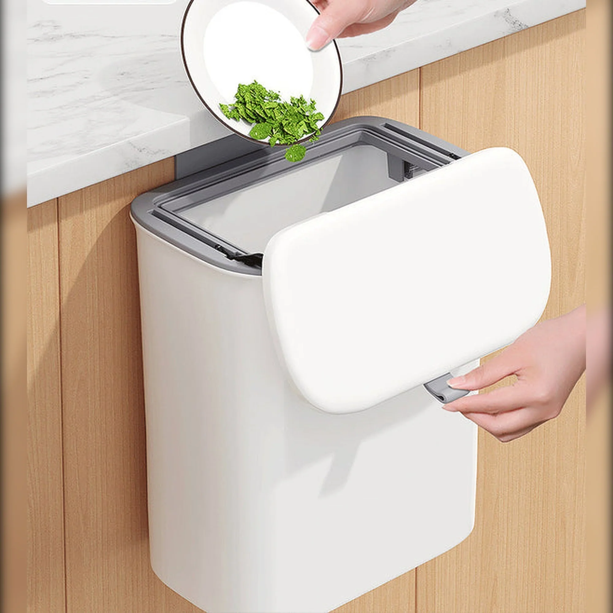 Cubo De Basura Multifuncional Para Puerta O Pared 12l - Image 6