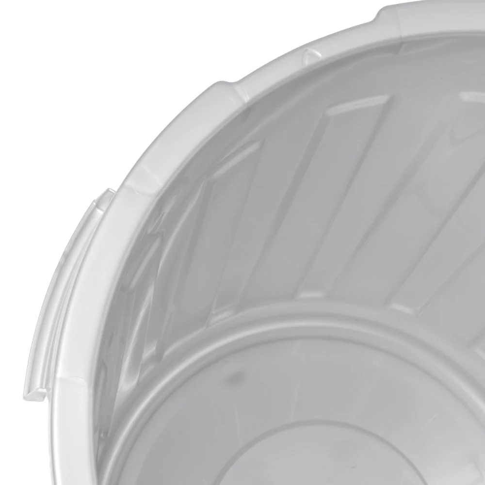 Cubo De Basura / Papelera Polivalente Con Tapa Cerrable, Grande, Plástico Resistente (pp), 23 L, Mats, Plateado - Image 3