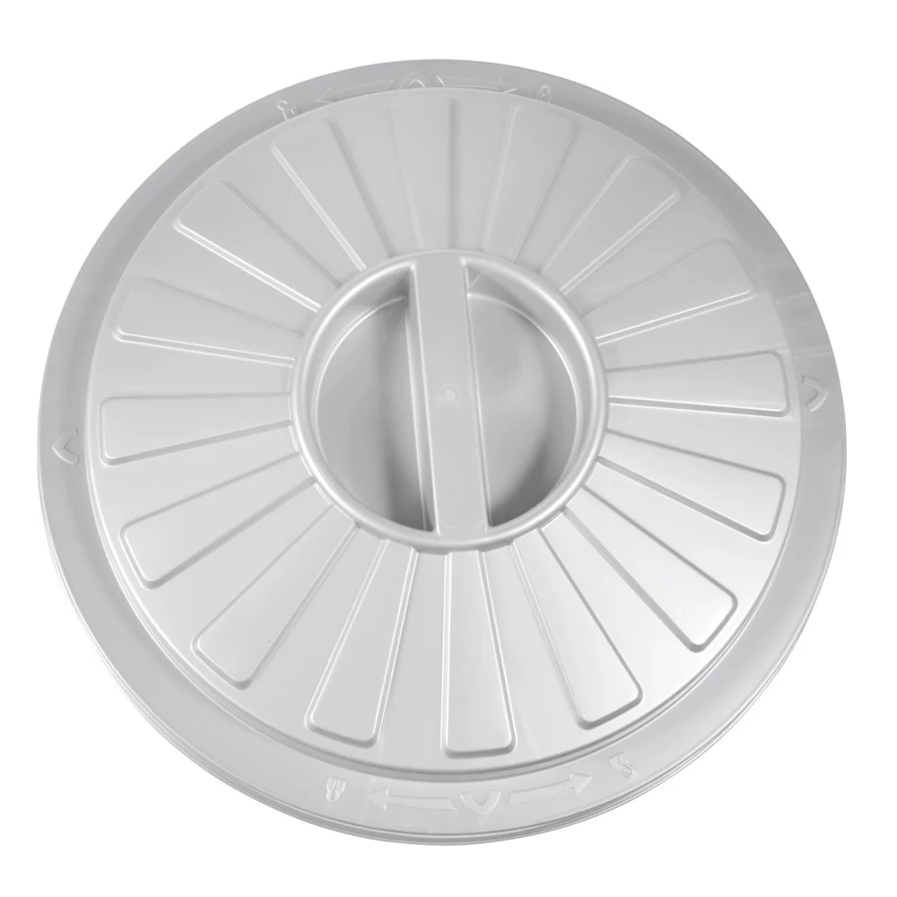 Cubo De Basura / Papelera Polivalente Con Tapa Cerrable, Grande, Plástico Resistente (pp), 23 L, Mats, Plateado - Image 6