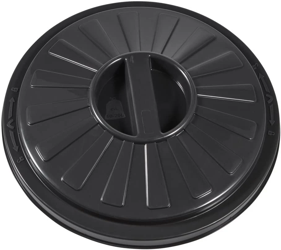 Cubo De Basura / Papelera Polivalente Con Tapa Cerrable, Pequeño, Plástico Resistente (pp), 7 l, Mats, Grafito - Image 2