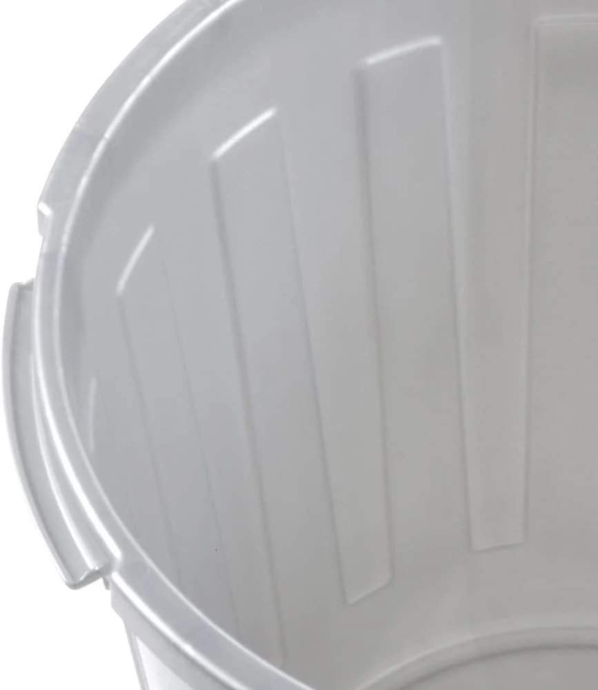 Cubo De Basura / Papelera Polivalente Con Tapa Cerrable, Pequeño, Plástico Resistente (pp), 7 l, Mats, Plateado - Image 2
