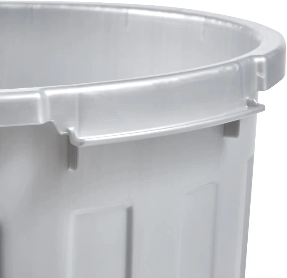 Cubo De Basura / Papelera Polivalente Con Tapa Cerrable, Pequeño, Plástico Resistente (pp), 7 l, Mats, Plateado - Image 3