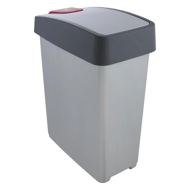 Cubo De La Basura Premium Con Tapa Abatible, Tacto Suave, 25 L, Magne, Gris Grafito - Image 2
