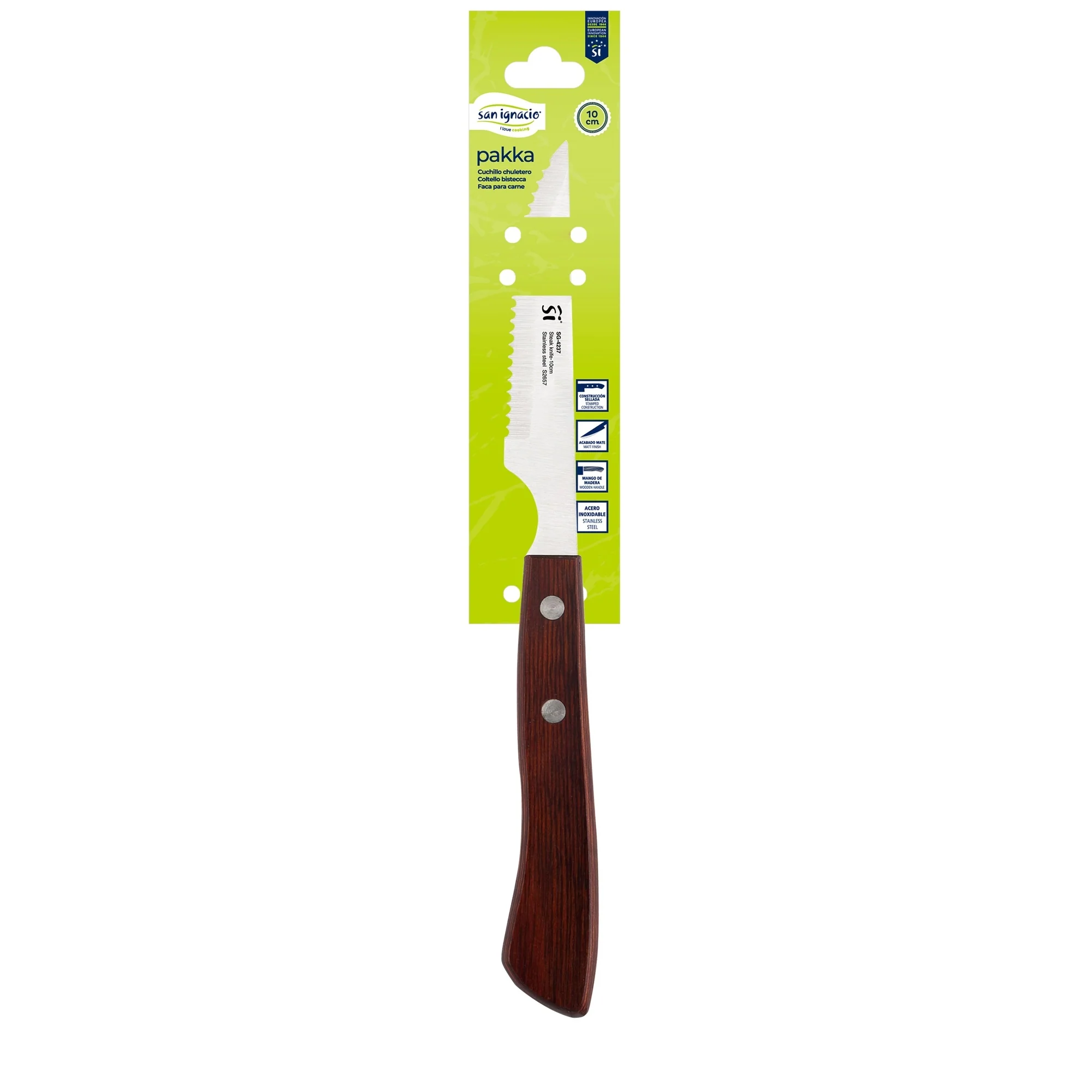 Cuchillo Chuletero 10cm Acero Inoxidable Pakka San Ignacio - Image 2