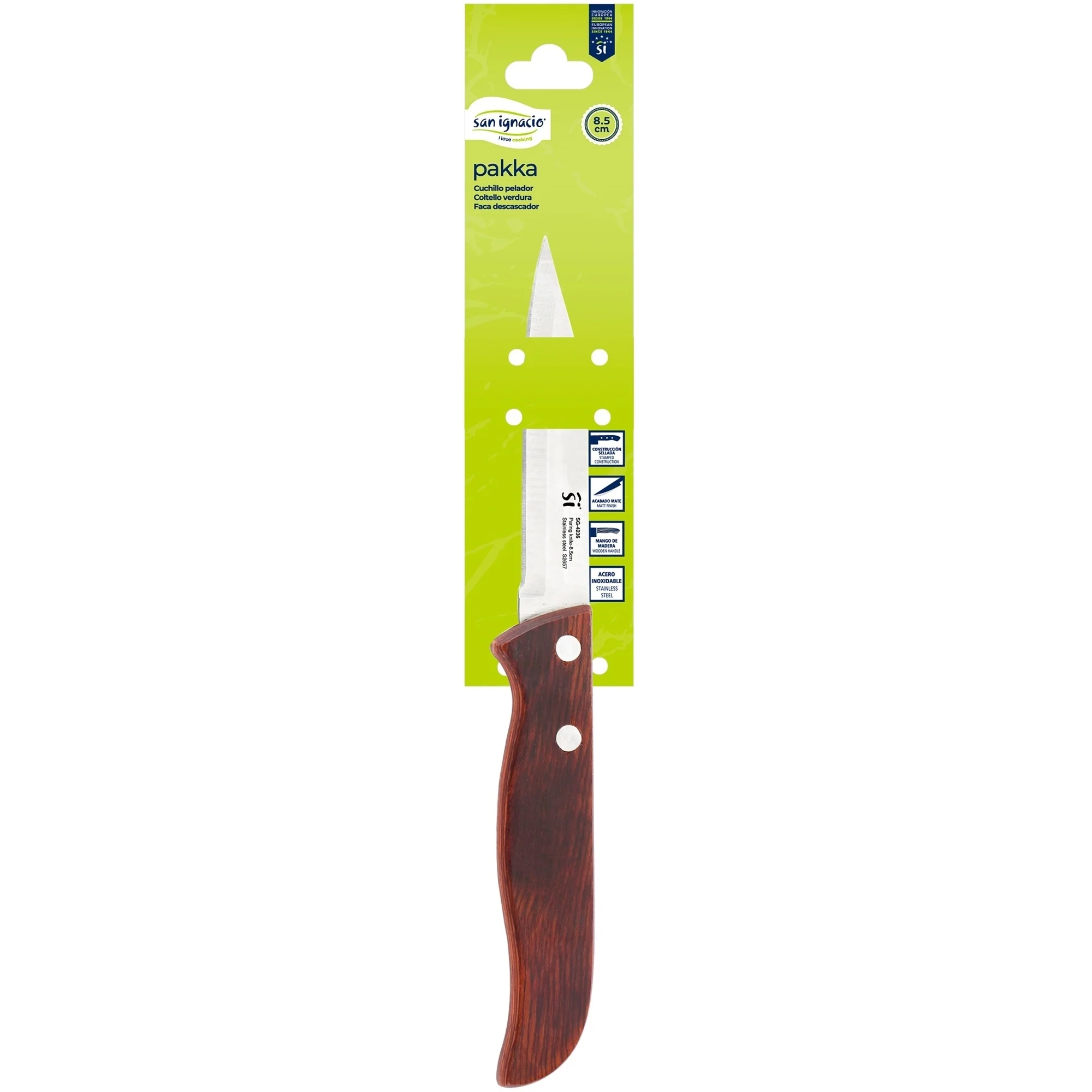 Cuchillo Pelador 8,5cm Acero Inoxidable Pakka San Ignacio - Image 2