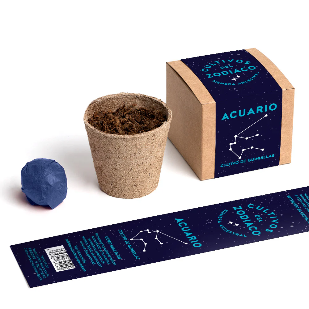 Cultivos Del Zodiaco – Acuario | Kit De Cultivo Con Semillas De Guindillas - Image 3