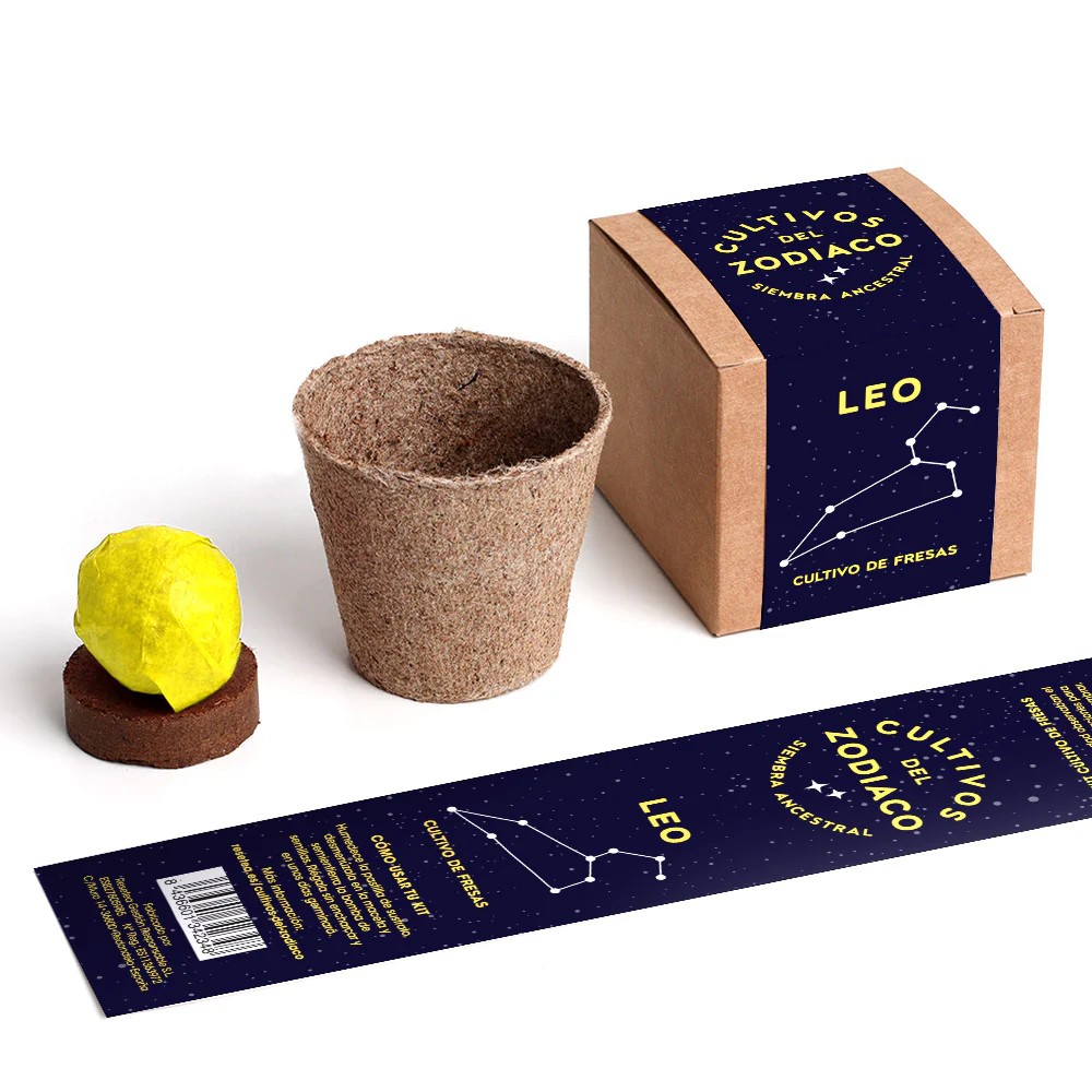 Cultivos Del Zodiaco – Leo | Kit De Cultivo Con Semillas De Fresa - Image 2