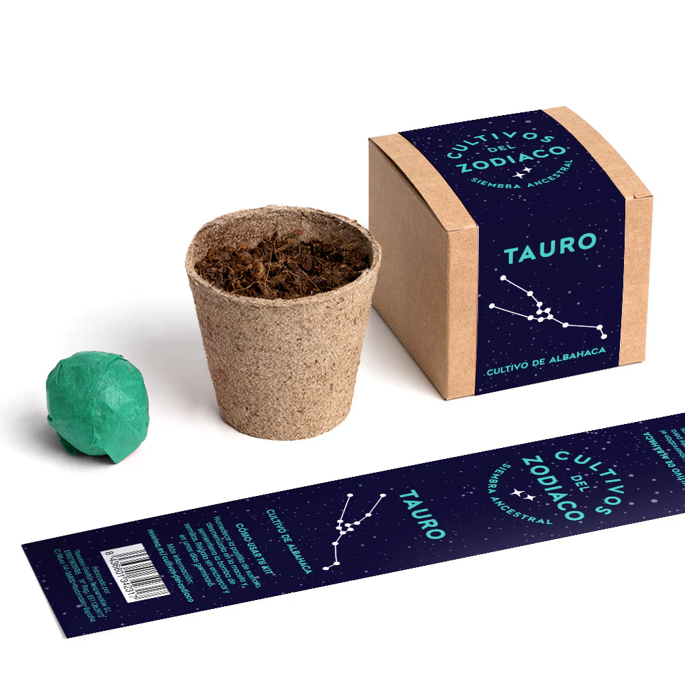 Cultivos Del Zodiaco – Tauro | Kit De Cultivo Con Semillas De Albahaca - Image 3