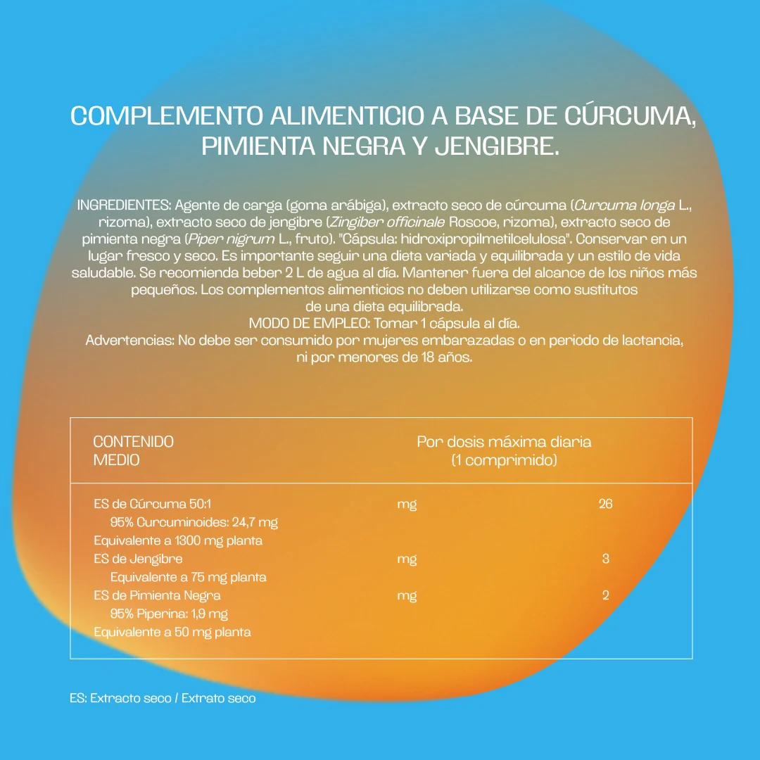 Cúrcuma con Jengibre y Pimienta Negra BICENTURY 120 comprimidos - Image 3