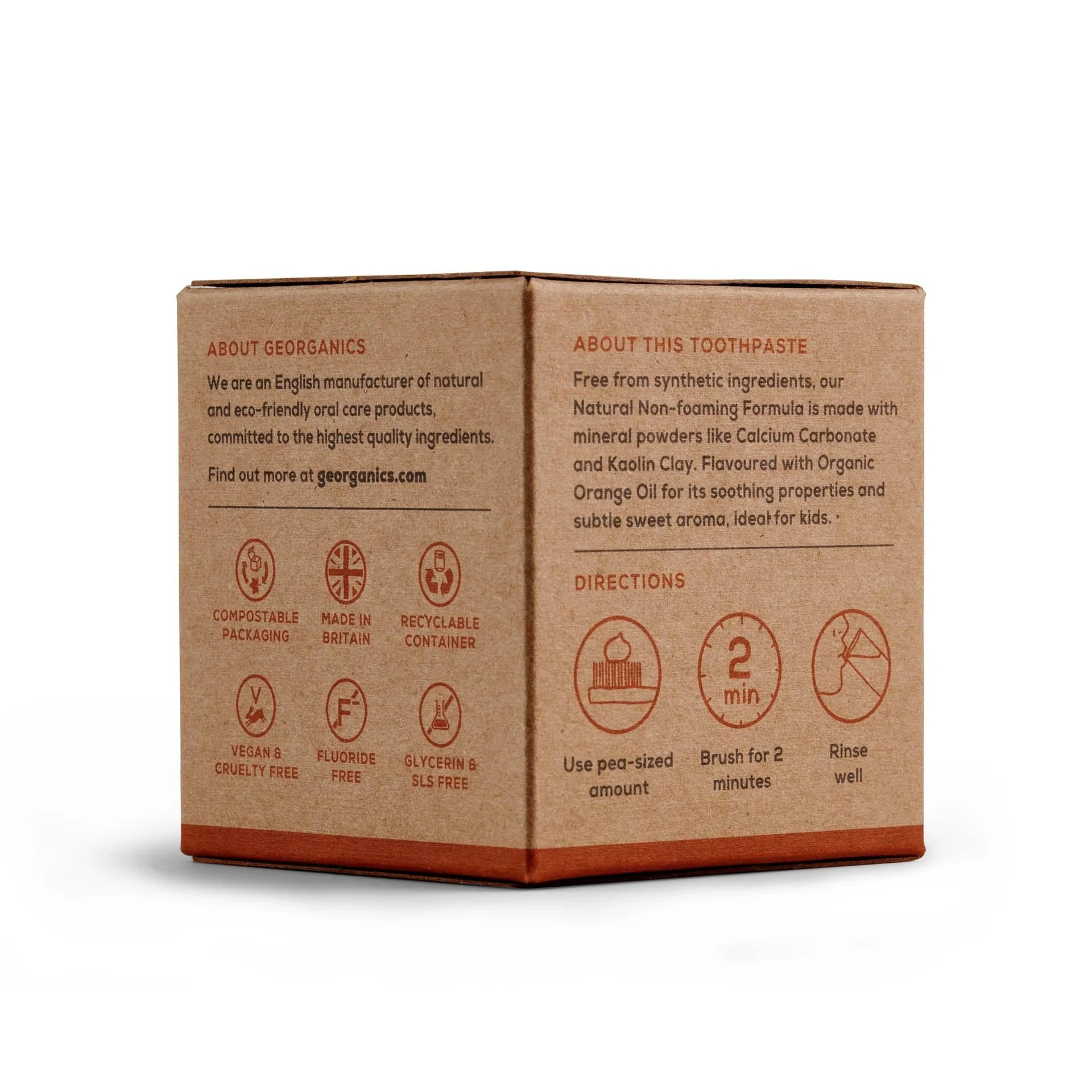 Dentífrico con Aceite de Coco Naranja Georganics 120 ml - Image 3