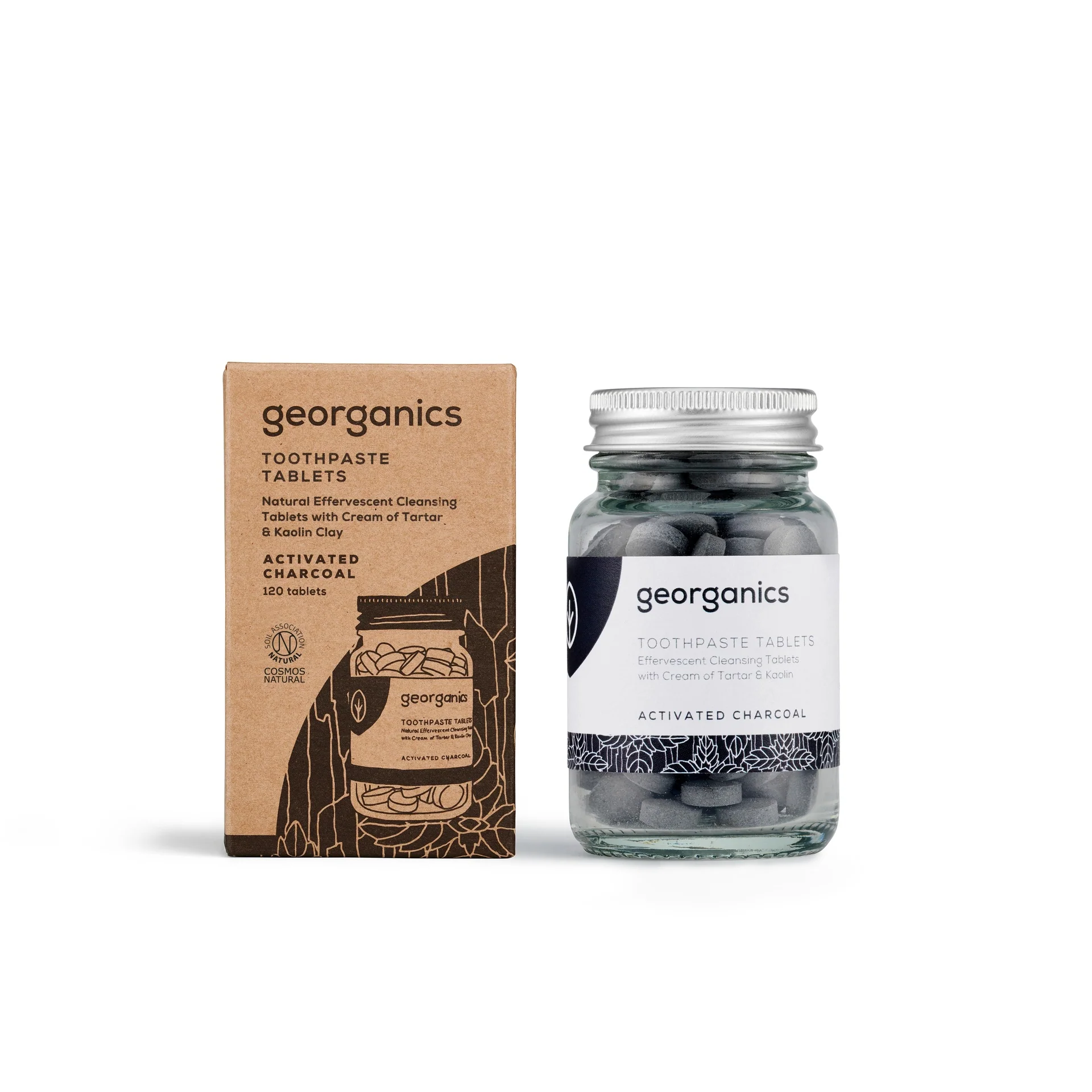 Dentífrico Natural en Tabletas con Carbón Activado y Menta Georganics  120 tabletas - Image 2