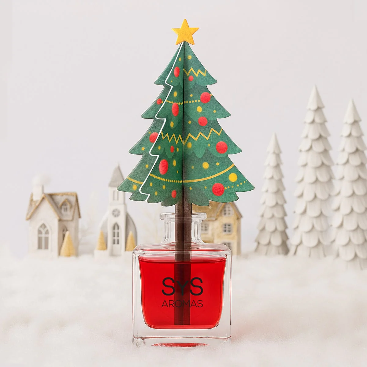 Difusor de Varillas Árbol Navidad Frutos Rojos 90 ml | Aroma Dulce y Frutal | Mikado Decorativo | Ambiente Navideño - Image 2
