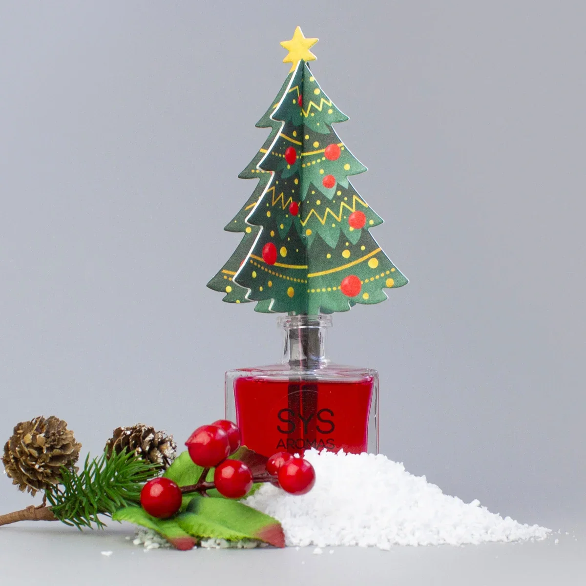 Difusor de Varillas Árbol Navidad Frutos Rojos 90 ml | Aroma Dulce y Frutal | Mikado Decorativo | Ambiente Navideño - Image 4