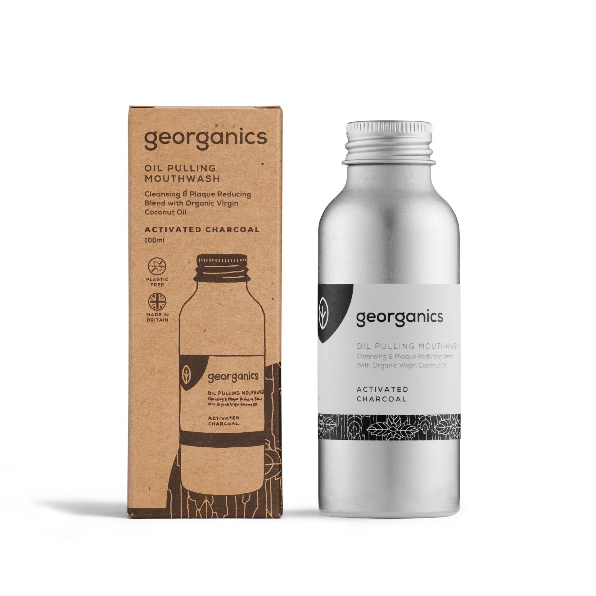 Enjuague Bucal con Aceite de Coco Carbón Activado Georganics 100 ml - Image 2