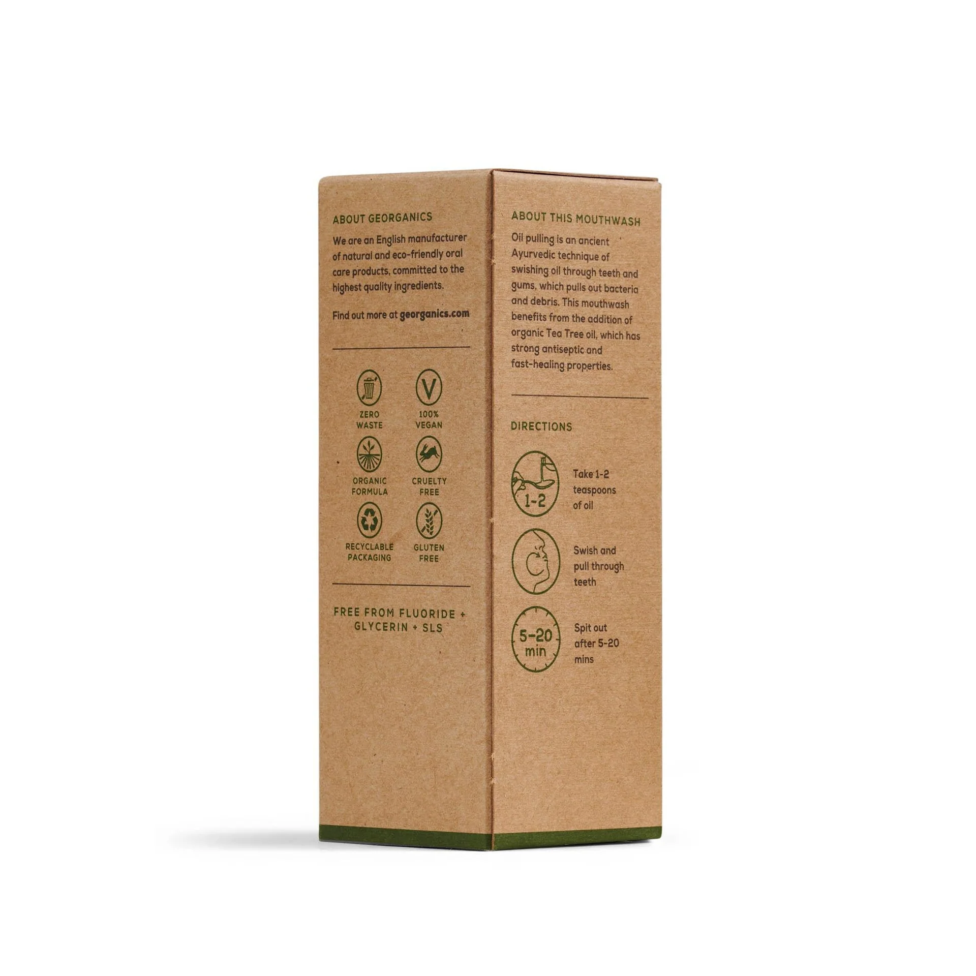 Enjuague Bucal con Aceite de Coco y Árbol del té Georganics 250 ml - Image 3