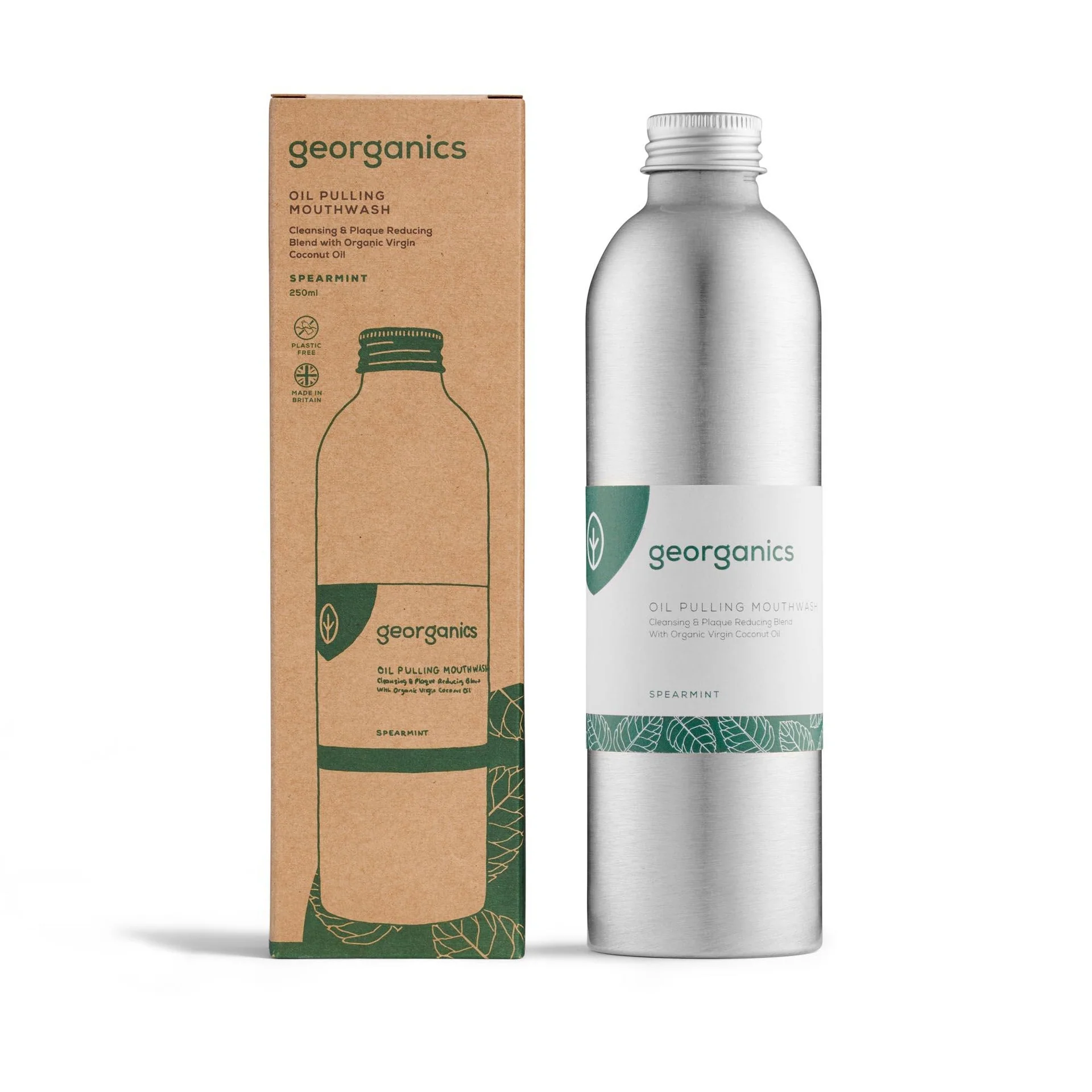 Enjuague bucal con aceite de coco y menta Georganics 250 ml - Image 2