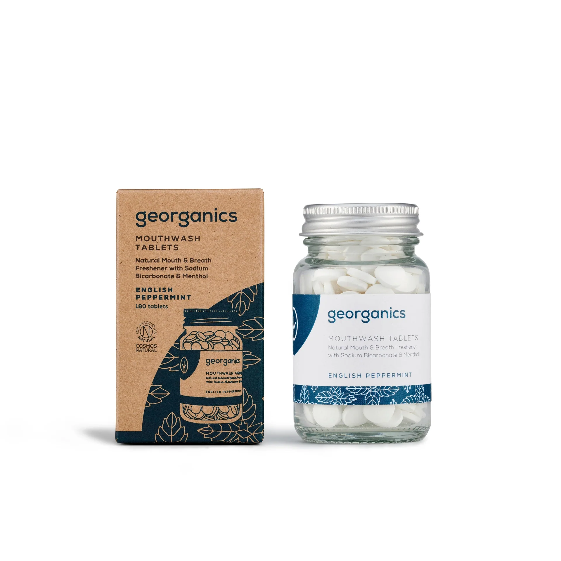 Enjuague Bucal sabor Menta 180 tabletas Georganics - Image 2