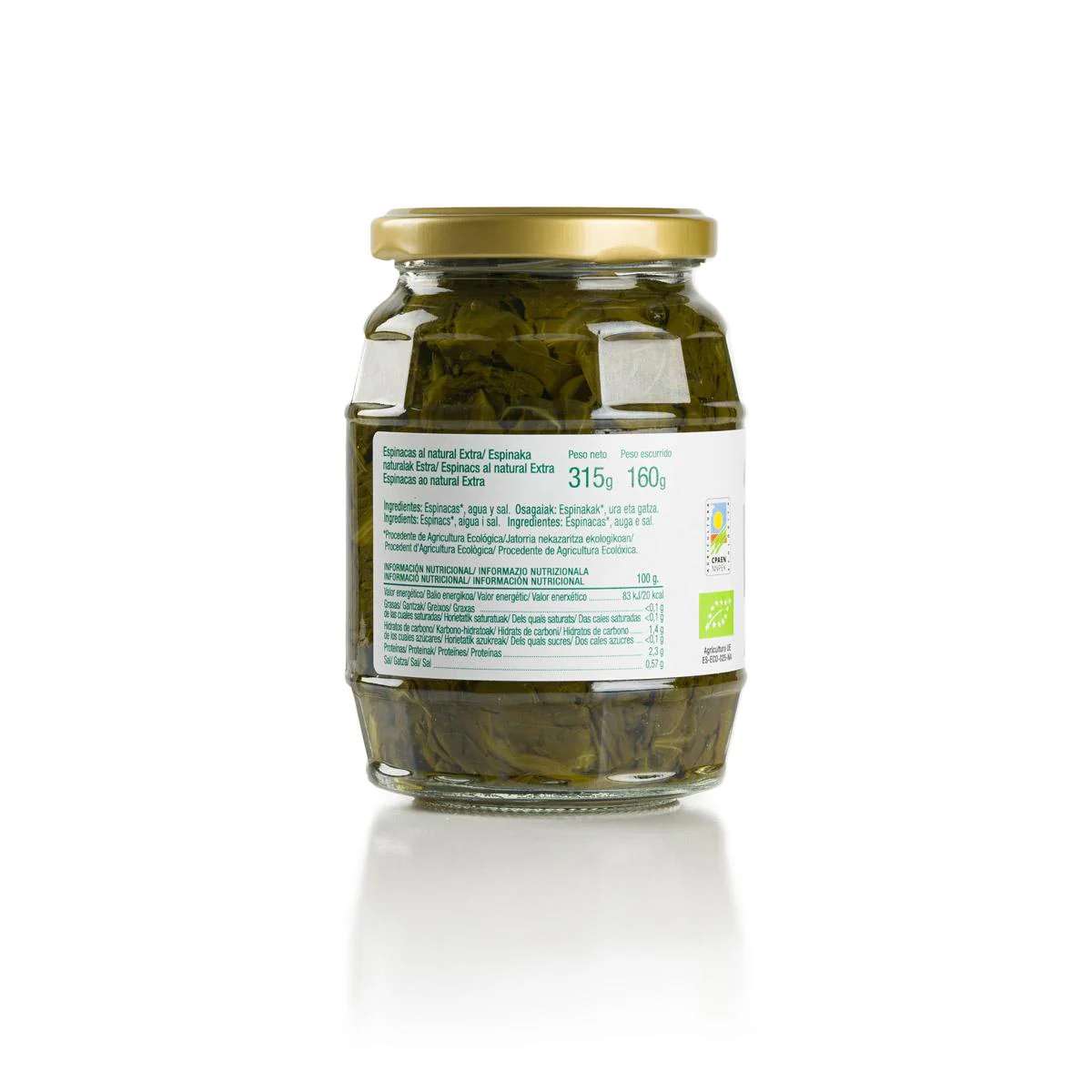 Espinacas Ecológicas al Natural en conserva Ékolo 315 g - Image 3