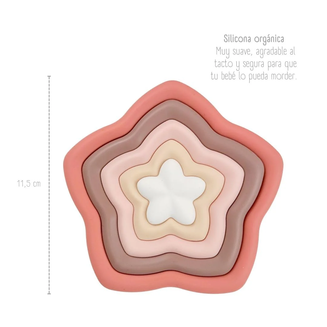 Estrella Apilable Sensorial Para Bebé De Silicona Orgánica Althea Living Multicolor - Image 5