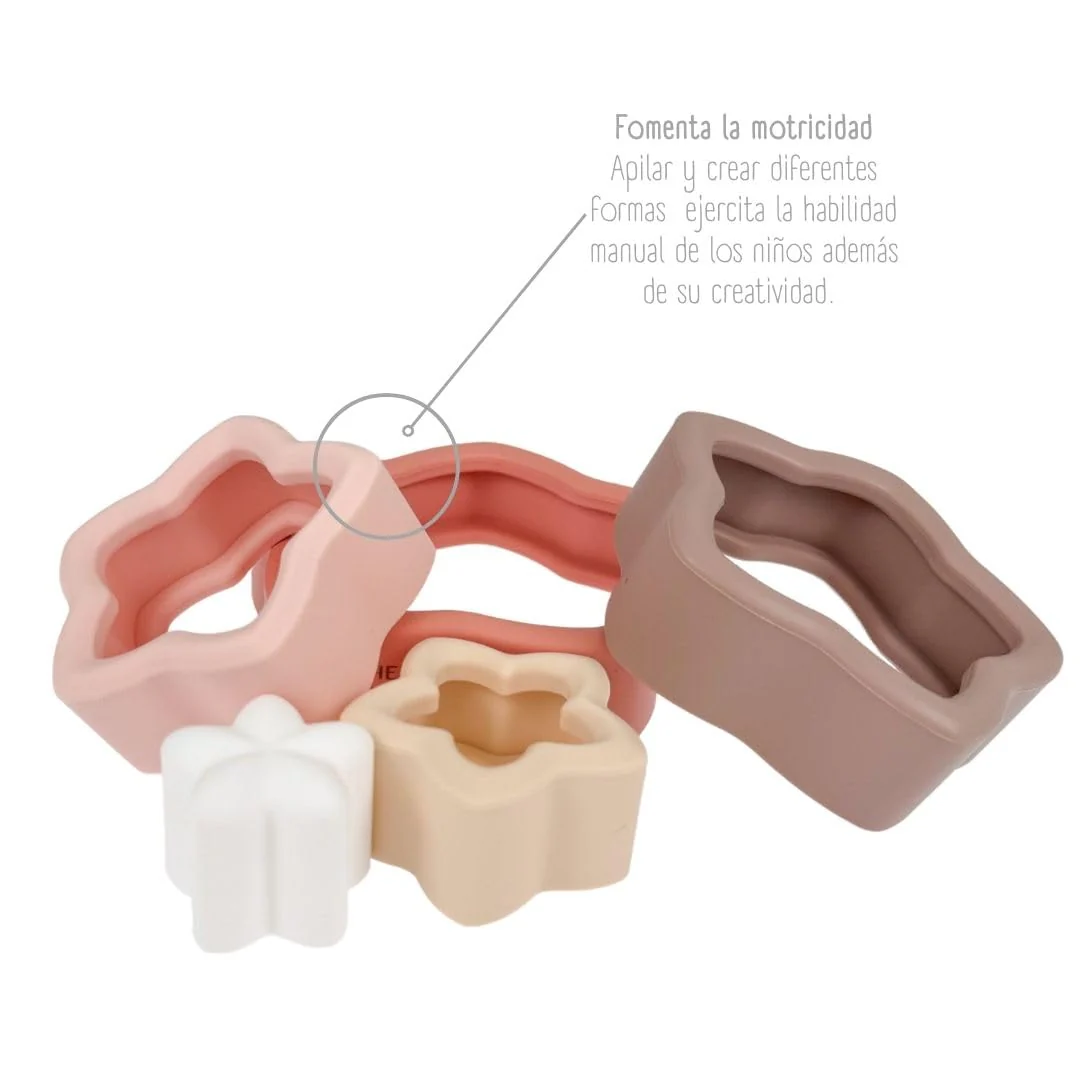 Estrella Apilable Sensorial Para Bebé De Silicona Orgánica Althea Living Multicolor - Image 6