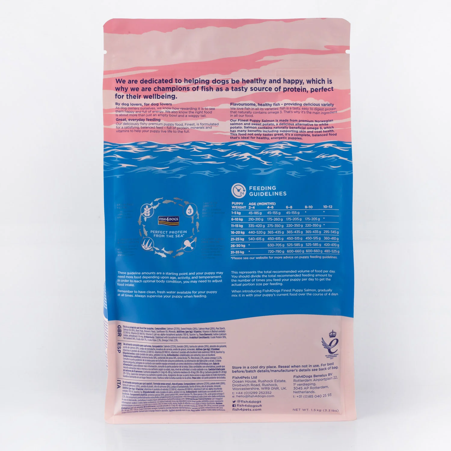 Fish4dogs Pienso Para Cachorro Sin Cereales – Salmón Y Boniato 1,5 Kg - Image 5