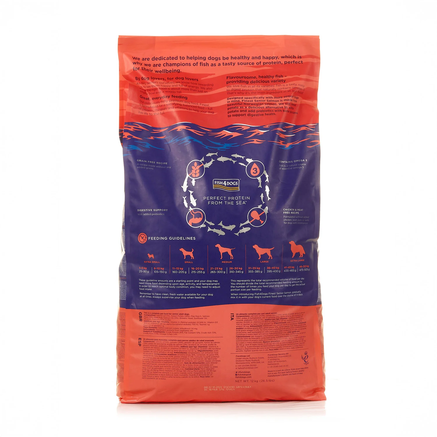 Fish4dogs Pienso Para Perro Senior Sin Cereales – Salmón Y Boniato 12 Kg - Image 3