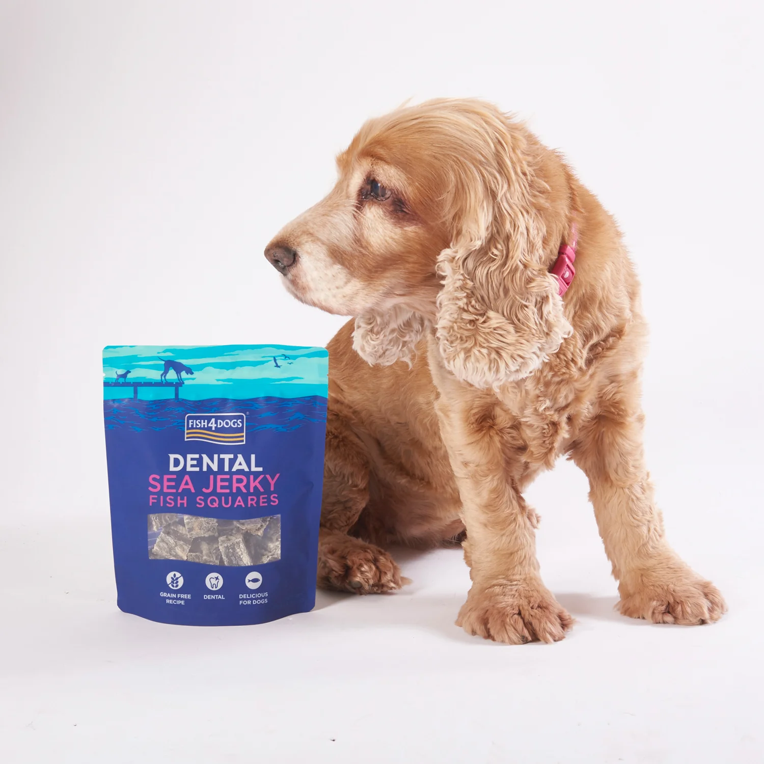 Fish4dogs Snack Dental Natural – Sea Jerky Fish Squares 4x575g - Image 6