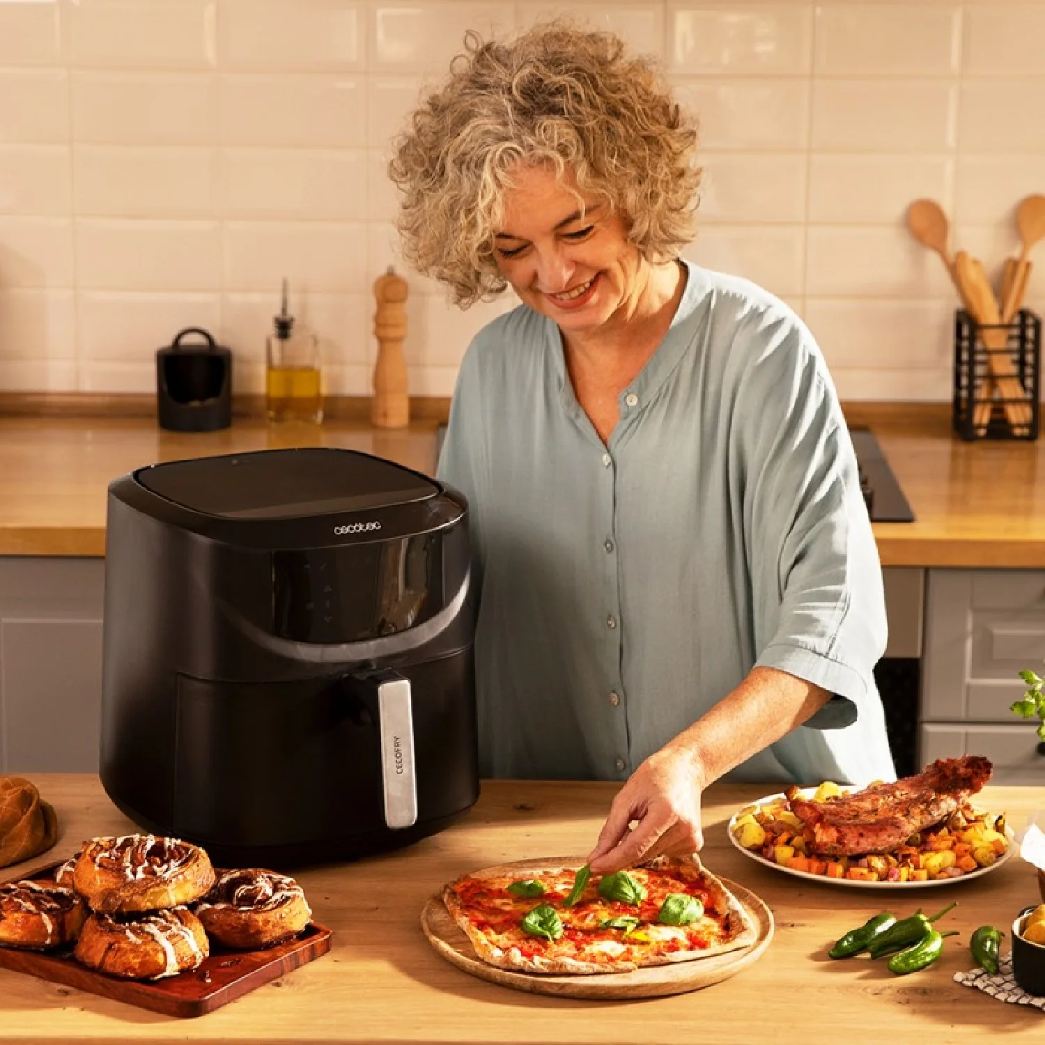 Freidora Sin Aceite De 7,6 L Aire Caliente Cecofry Absolute 7600. 2000 W, Digital Y Compacta, Tecnología Perfectcook, Temperadura Y Tiempo Regulable - Image 3