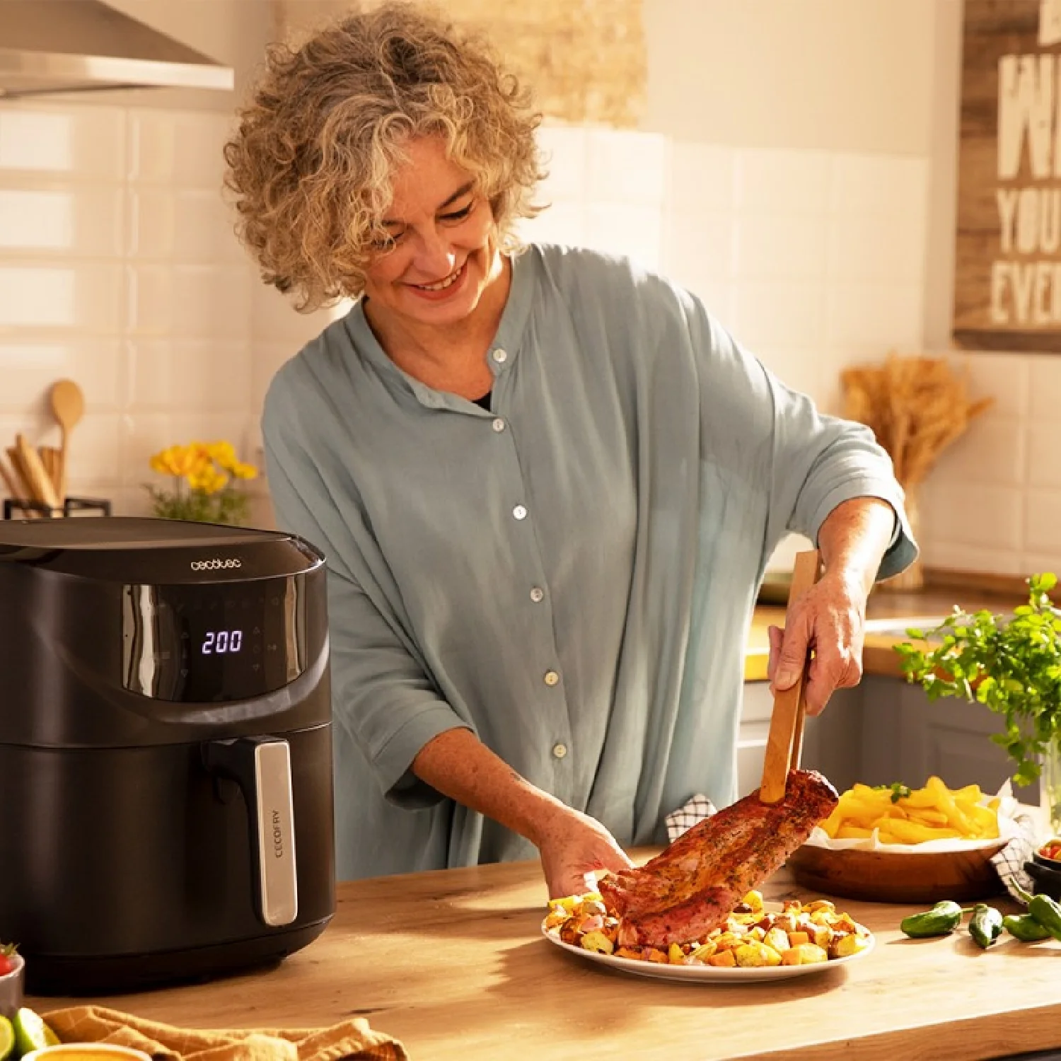 Freidora Sin Aceite De 7,6 L Aire Caliente Cecofry Absolute 7600. 2000 W, Digital Y Compacta, Tecnología Perfectcook, Temperadura Y Tiempo Regulable - Image 5