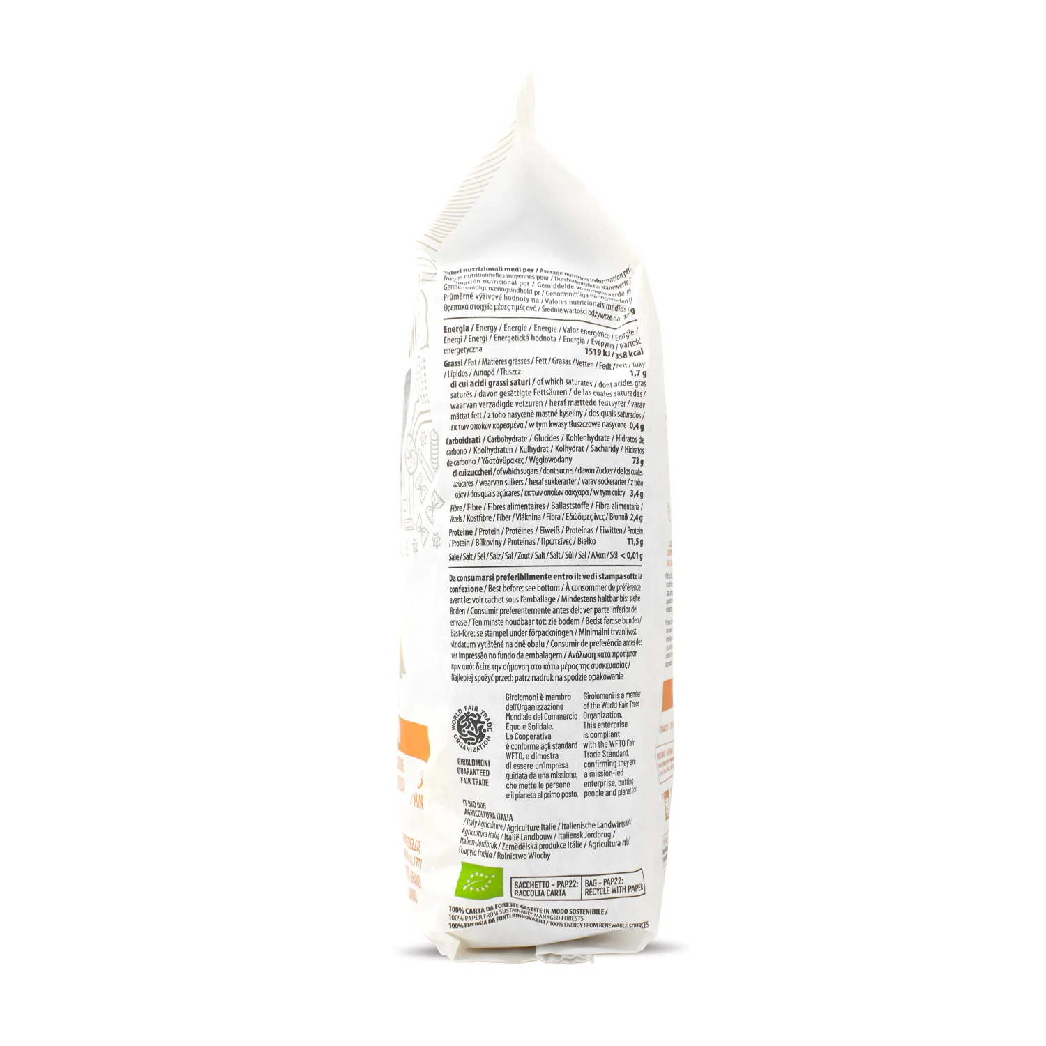 Fusilli de trigo bio Girolomoni 500g - Image 3