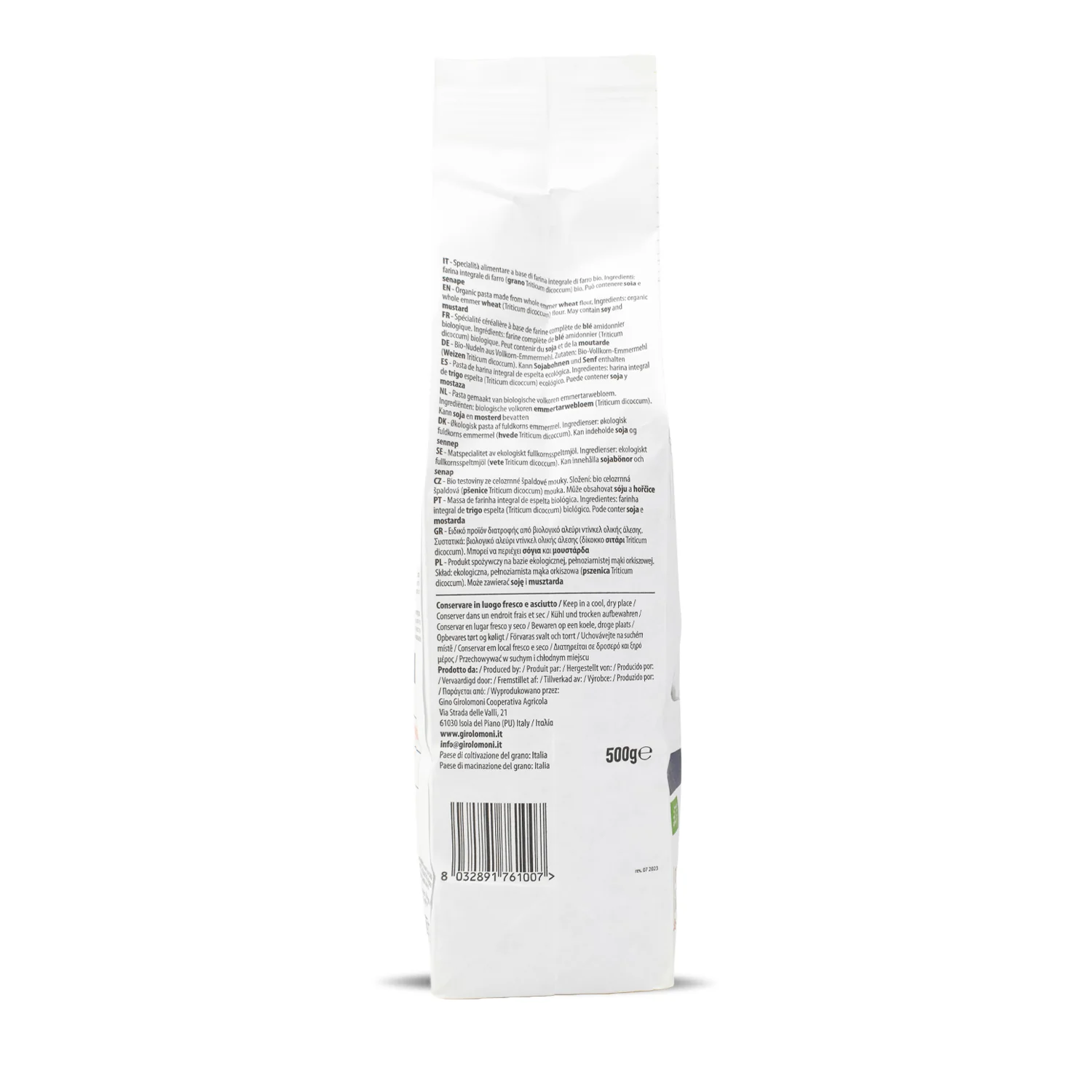 Fusilli espelta integral bio Girolomoni 500g - Image 4