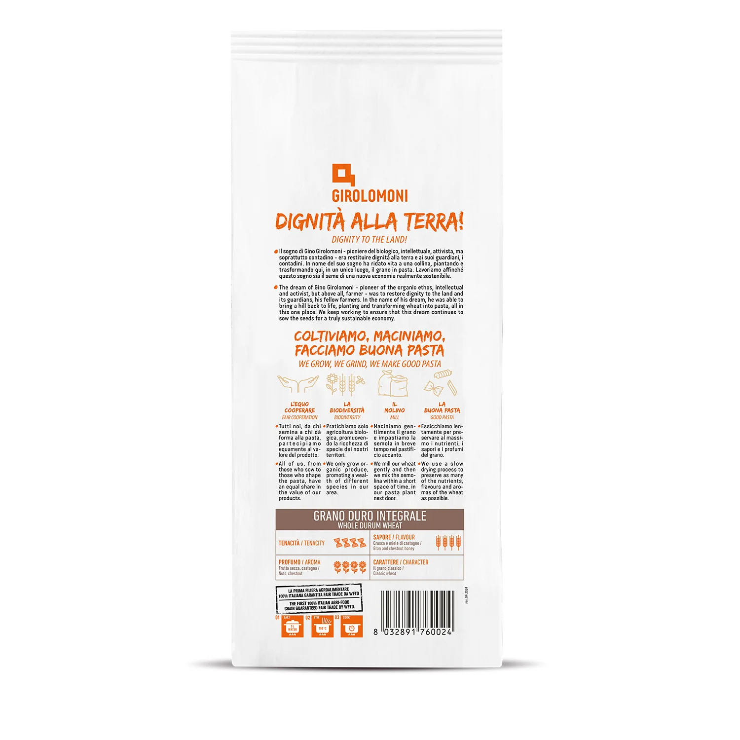 Fusilli integral bio Girolomoni 500g - Image 2