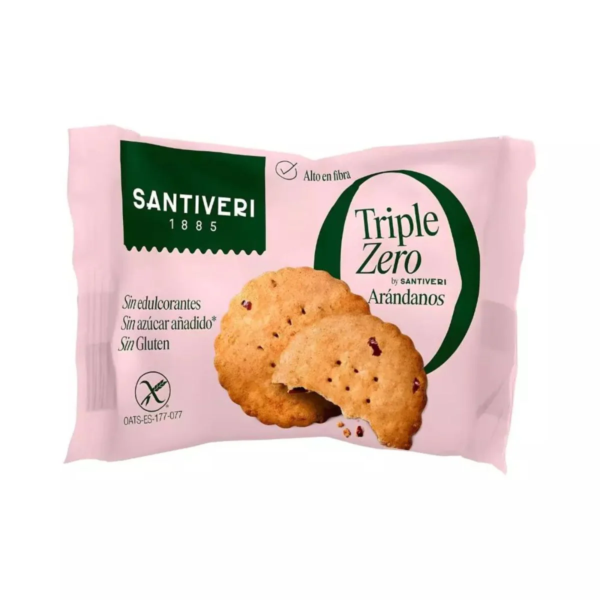 Galletas triple zero arándanos Santiveri 3 u