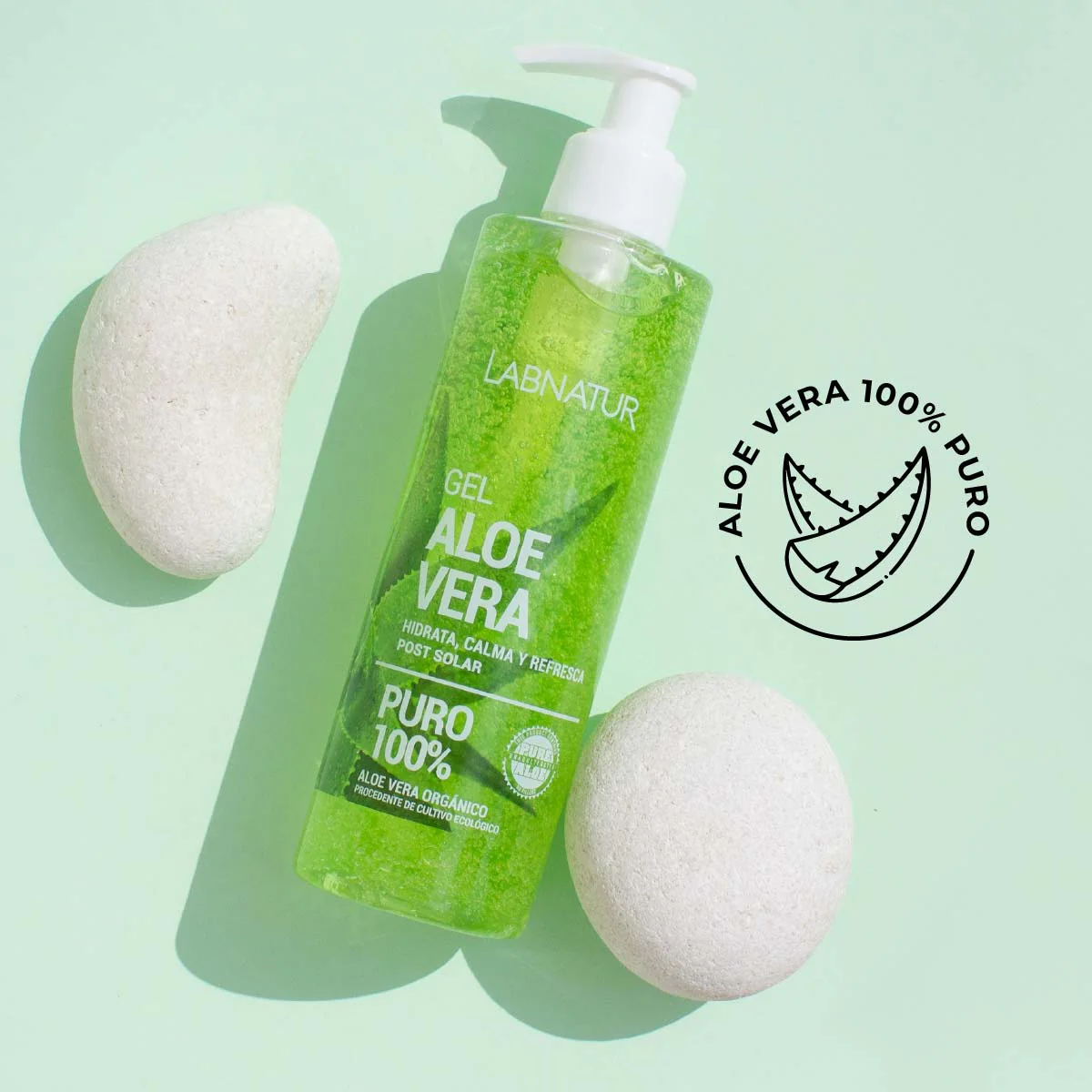 Gel ALOE VERA 100% PURO | Ecológico y Vegano | Piel Sensible | Hidrata, Nutre, Calma y Refresca | Rápida Absorción - Image 2
