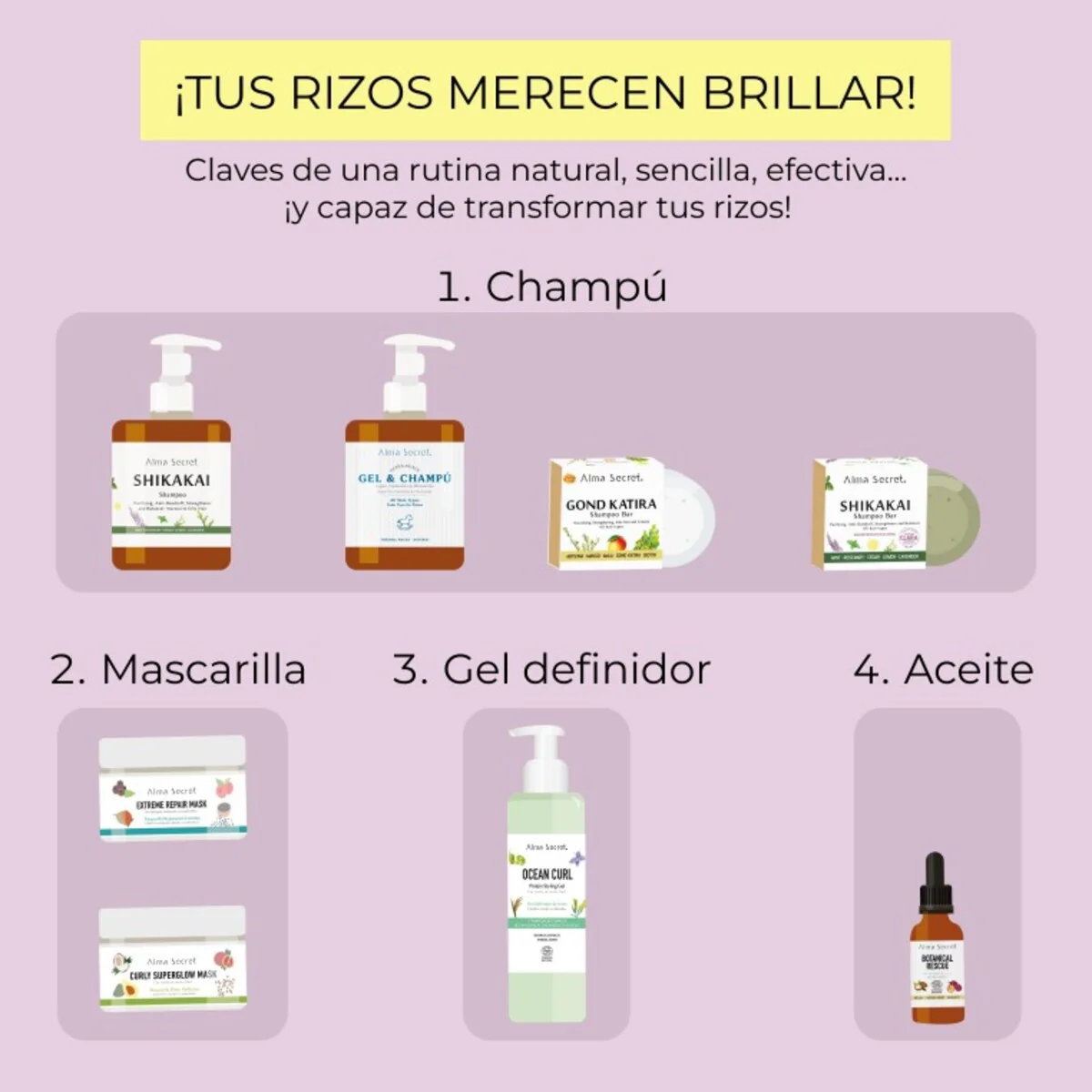 Gel Definidor de rizos Ocean Curl, Alma Secret, 250 ml - Image 6