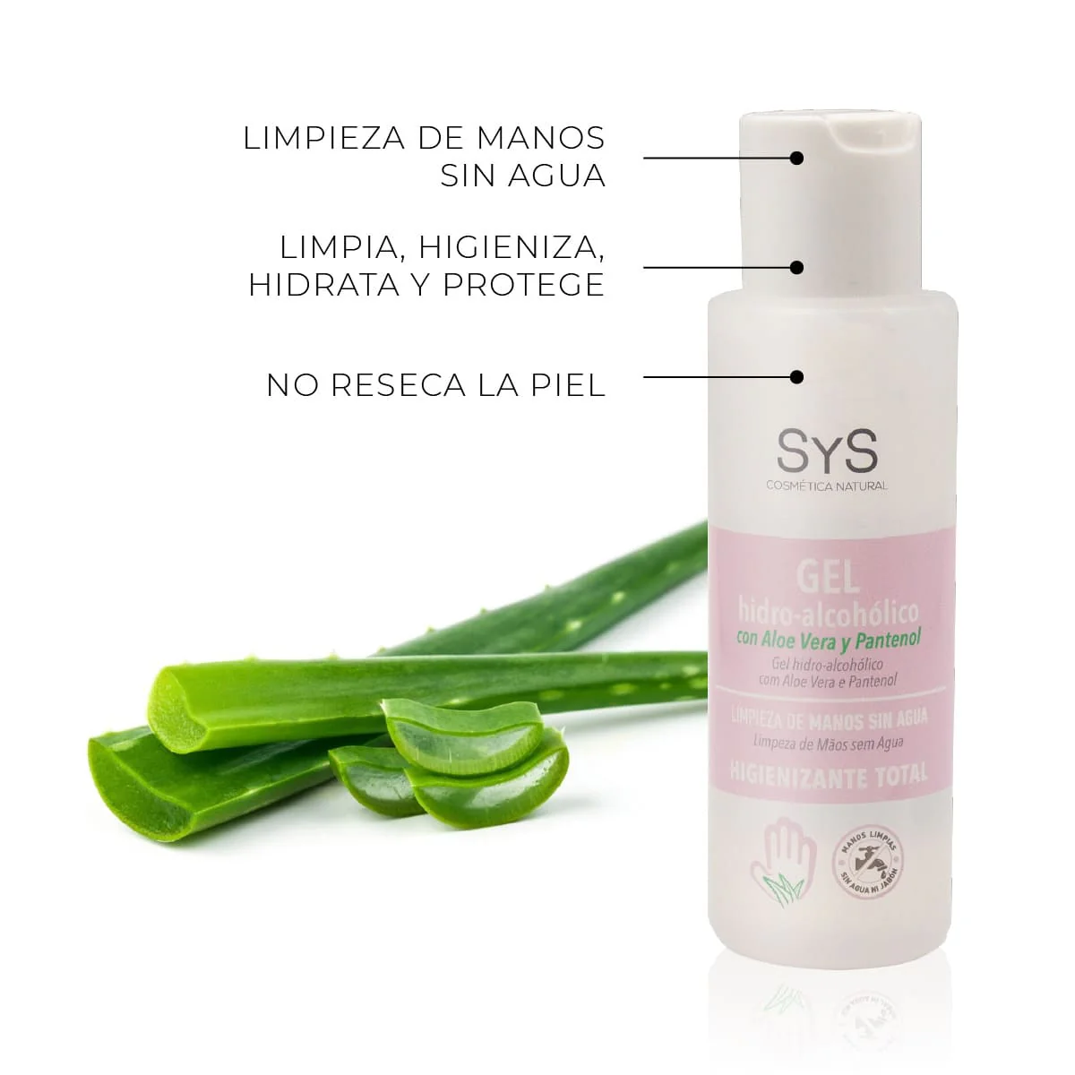 Gel Hidroalcohólico con Aloe Vera Labnatur 100 ml | Formato Viaje | Higiene de Manos | Hidratante - Image 3