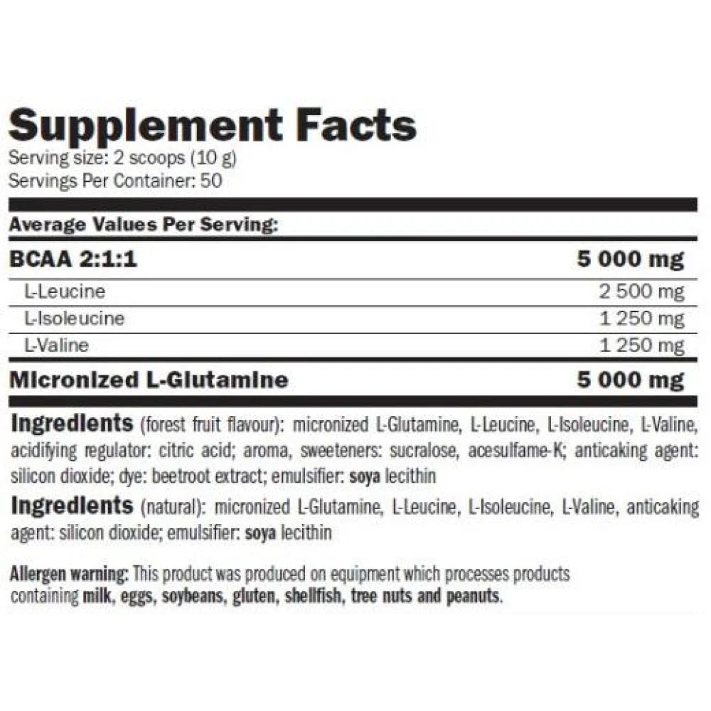 Glutamine + Bcaa 300 Gr Lima - Limón - Image 2