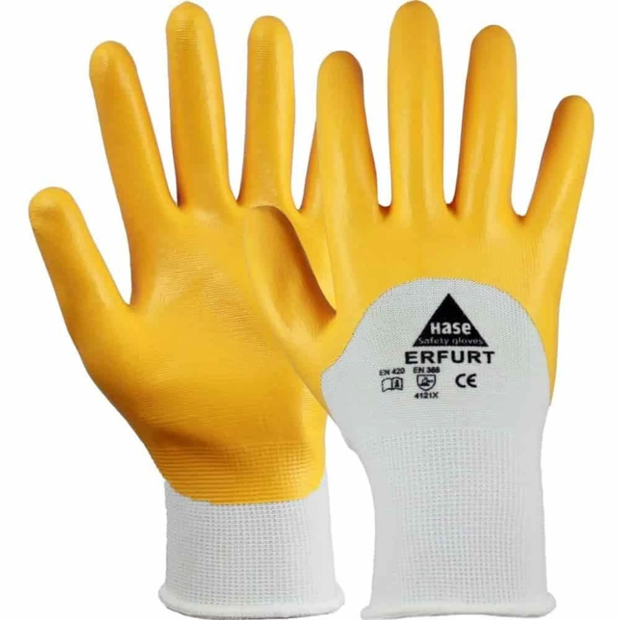 Guantes De Trabajo De Nitrilo Amarillos, Talla 8