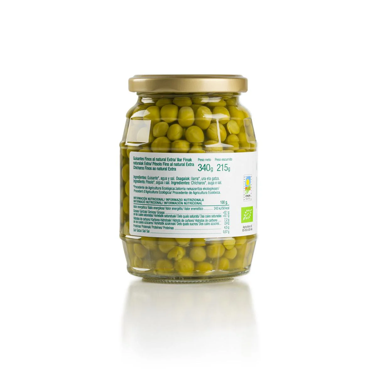 Guisantes Ecológicos en conserva al Natural ékolo 345 g - Image 3