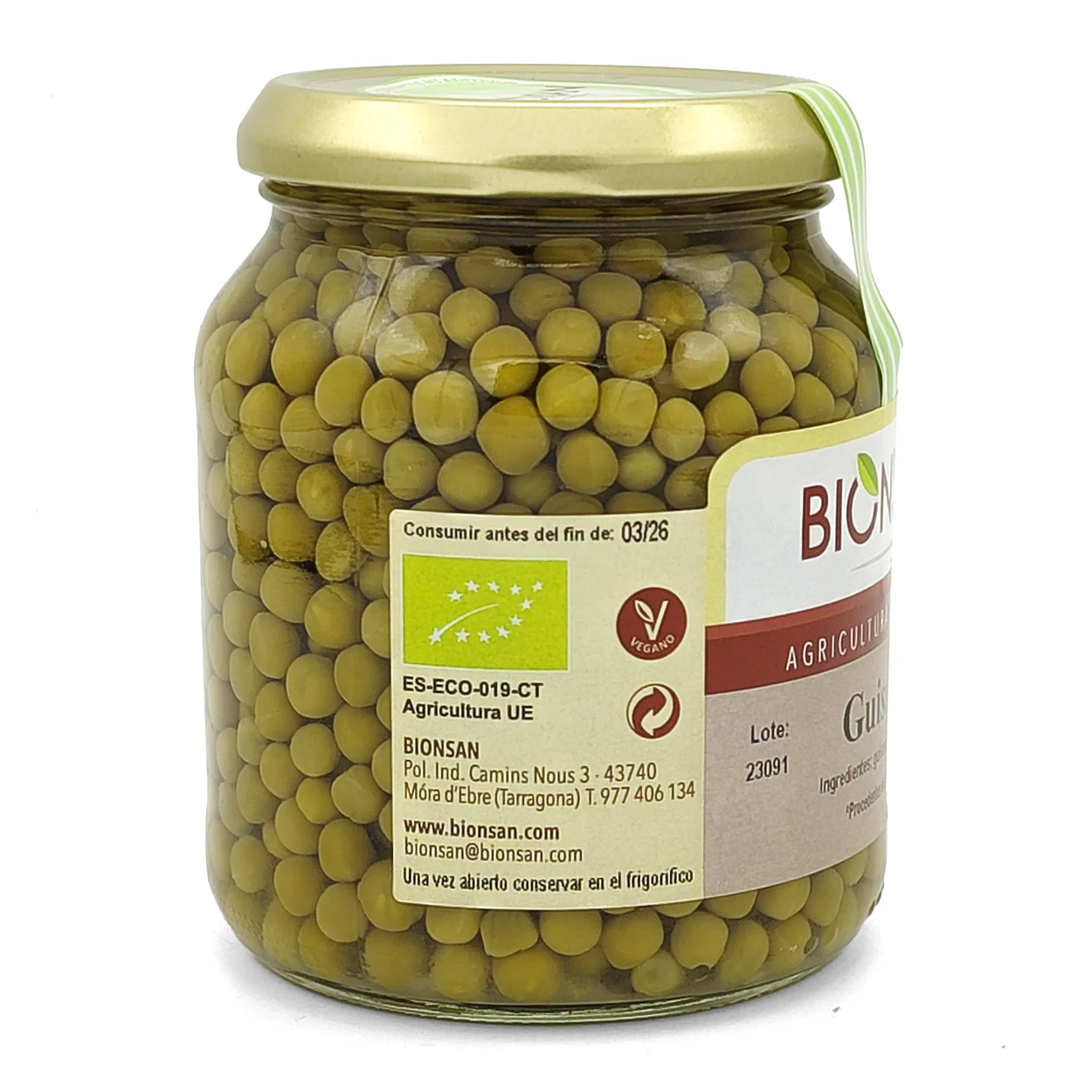 Guisantes En Conserva Eco Bionsan 320gr - Image 3