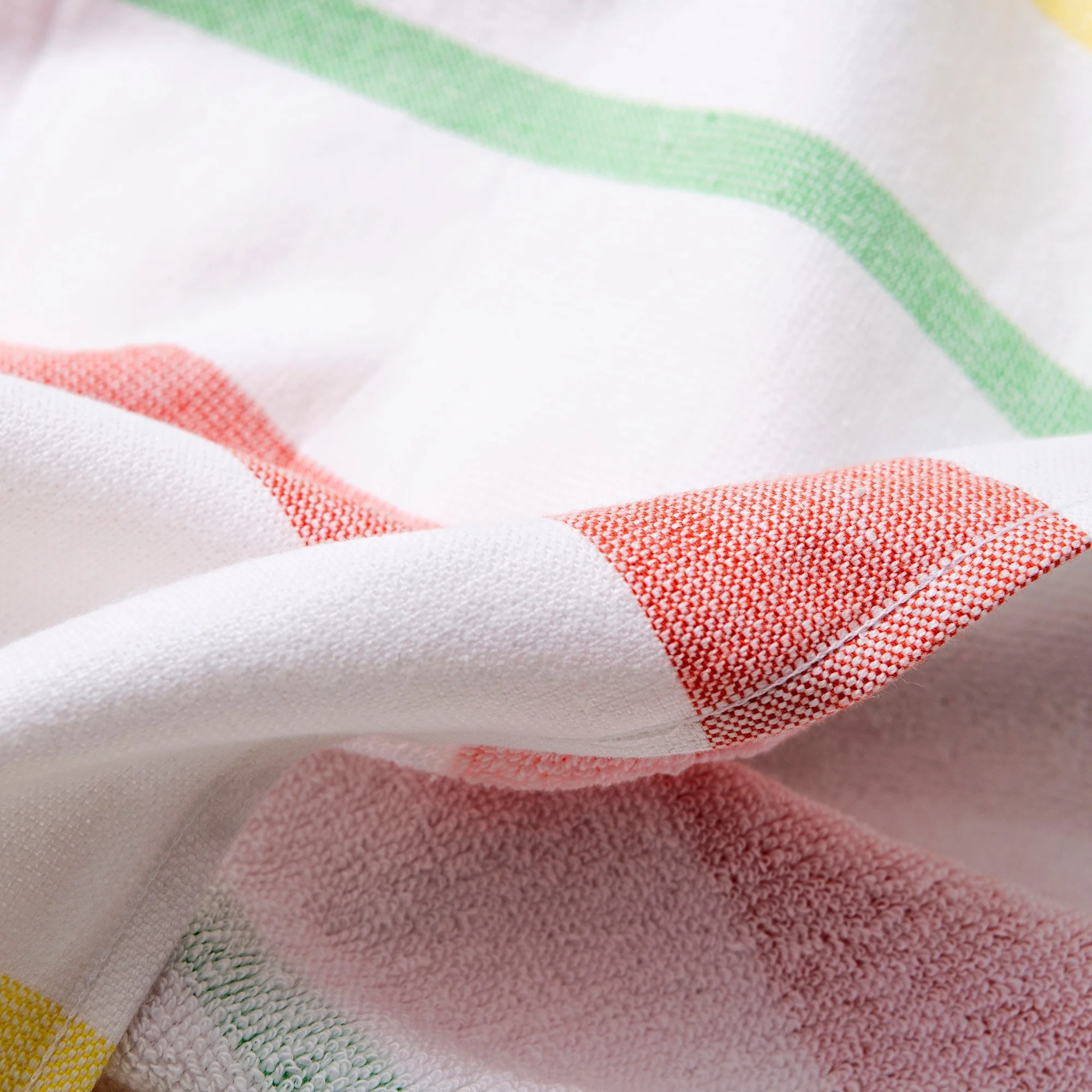 Hammam 80x165cm 350gsm 100% Algodón Rosa, Amarillo Y Verde Rainbow Be - Image 4
