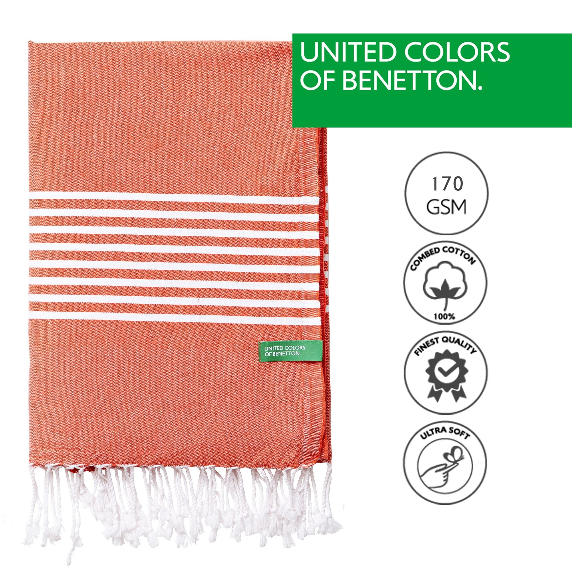 Hamman 80x165cm 170gsm 100%algodon Rojo Casa Benetton - Image 2