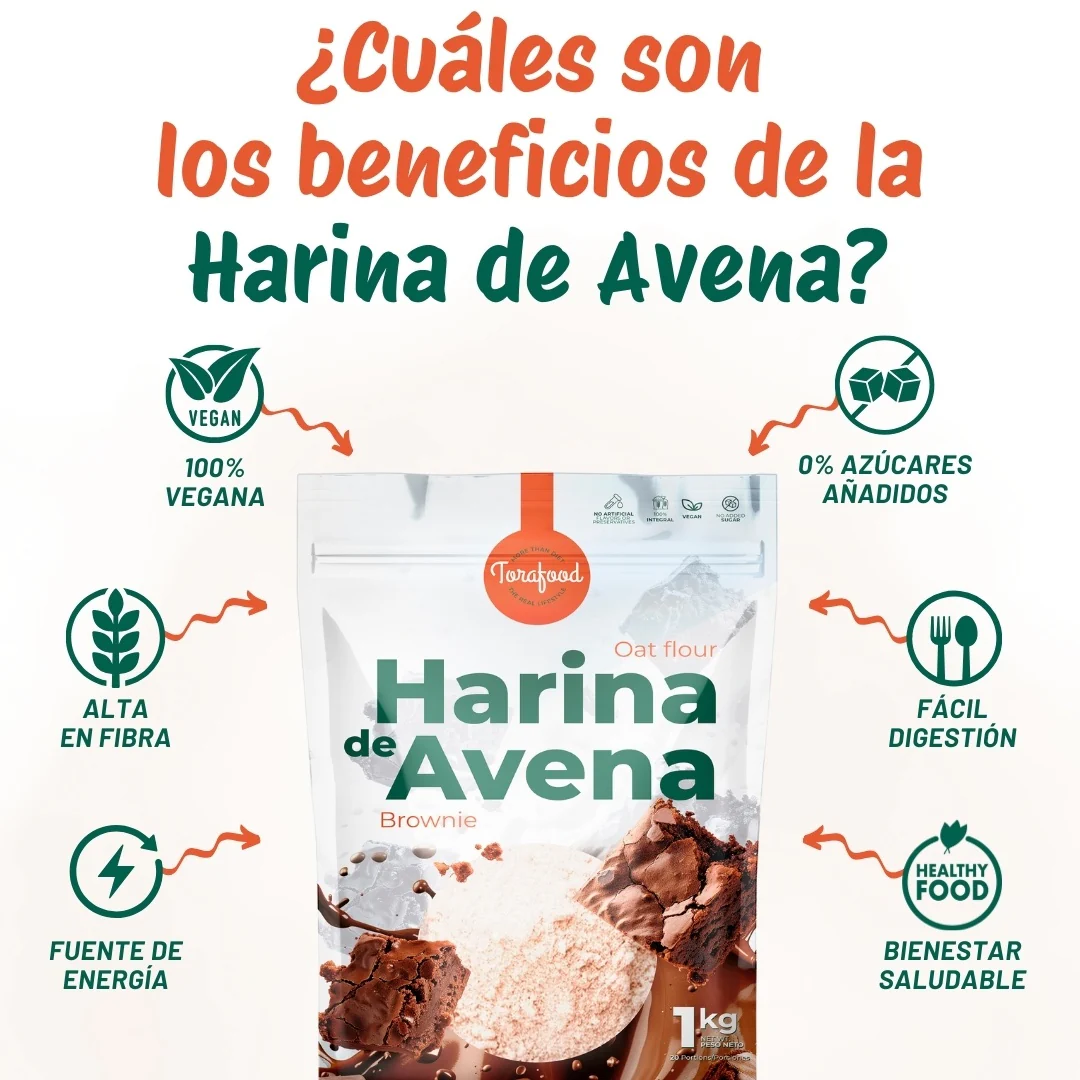 Harina De Avena Brownie Torafood 1kg - Image 3