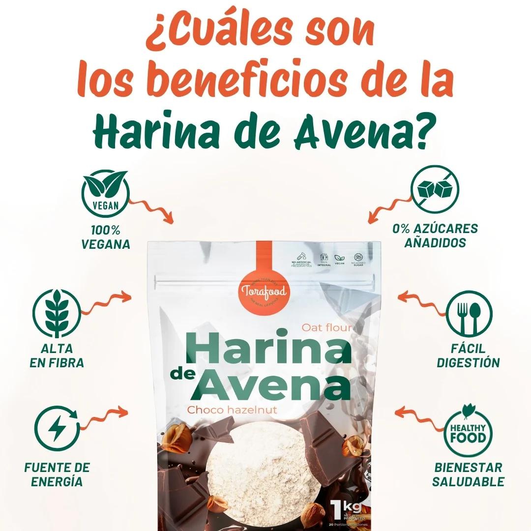 Harina De Avena Choco Avellana Torafood 1kg - Image 3