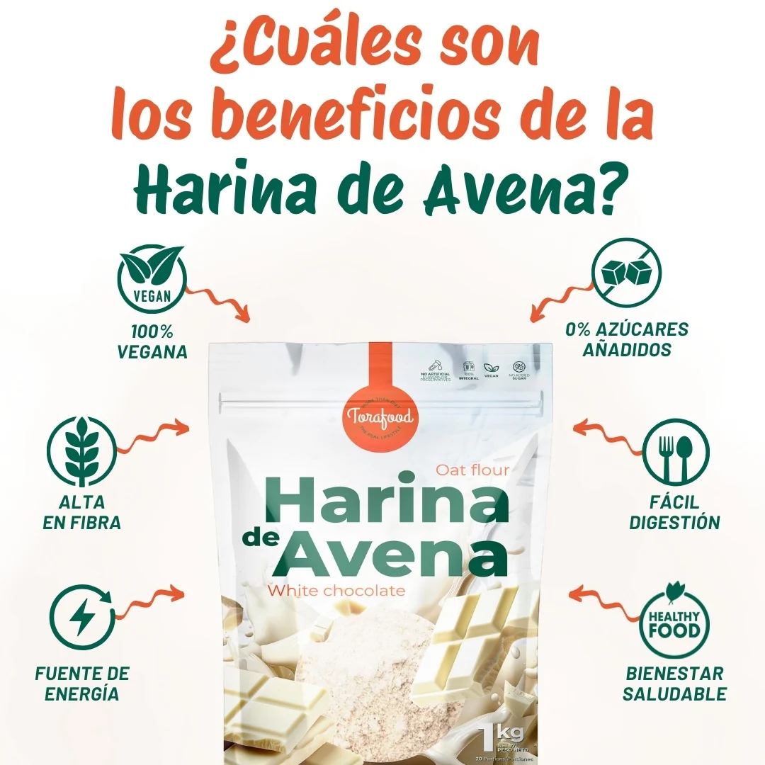 Harina De Avena Choco Blanco Torafood 1kg - Image 3