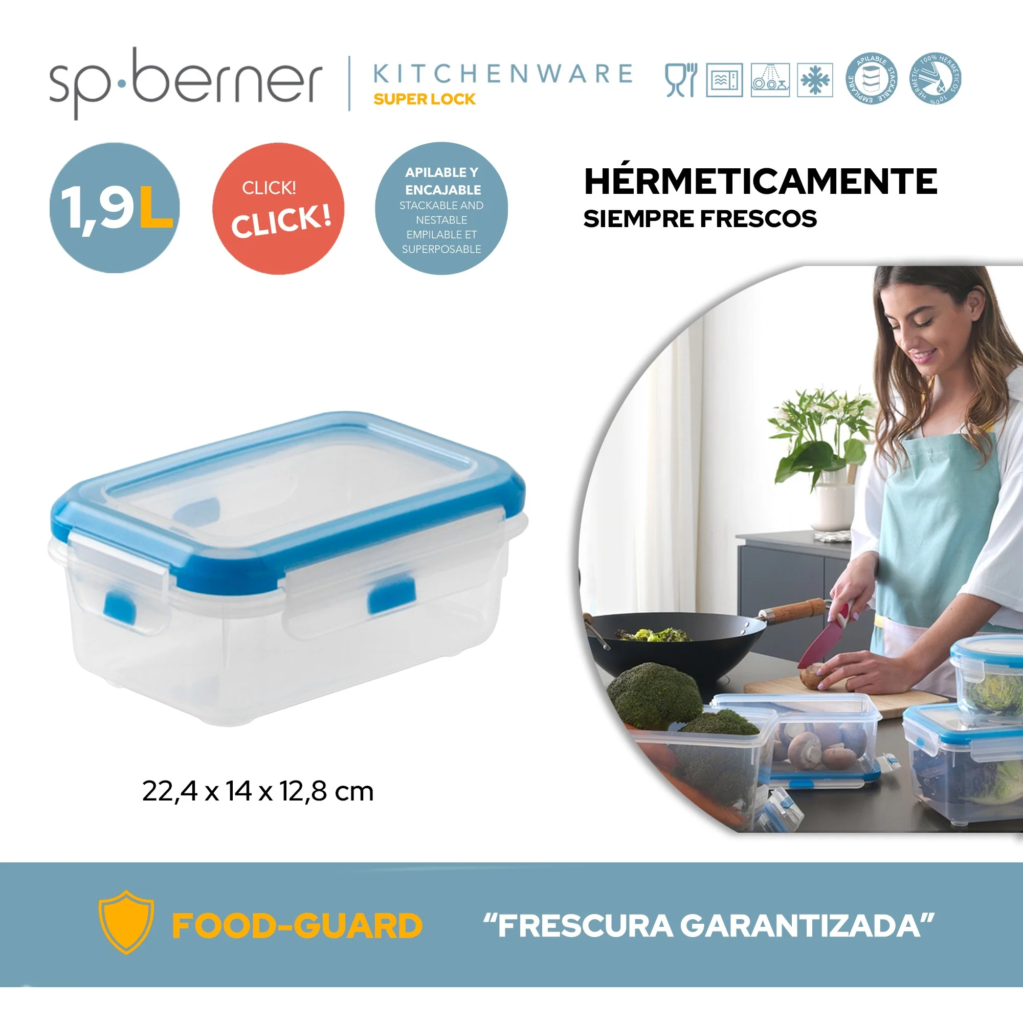 Hermético Super Lock Rectangular 1.9 L - Image 3