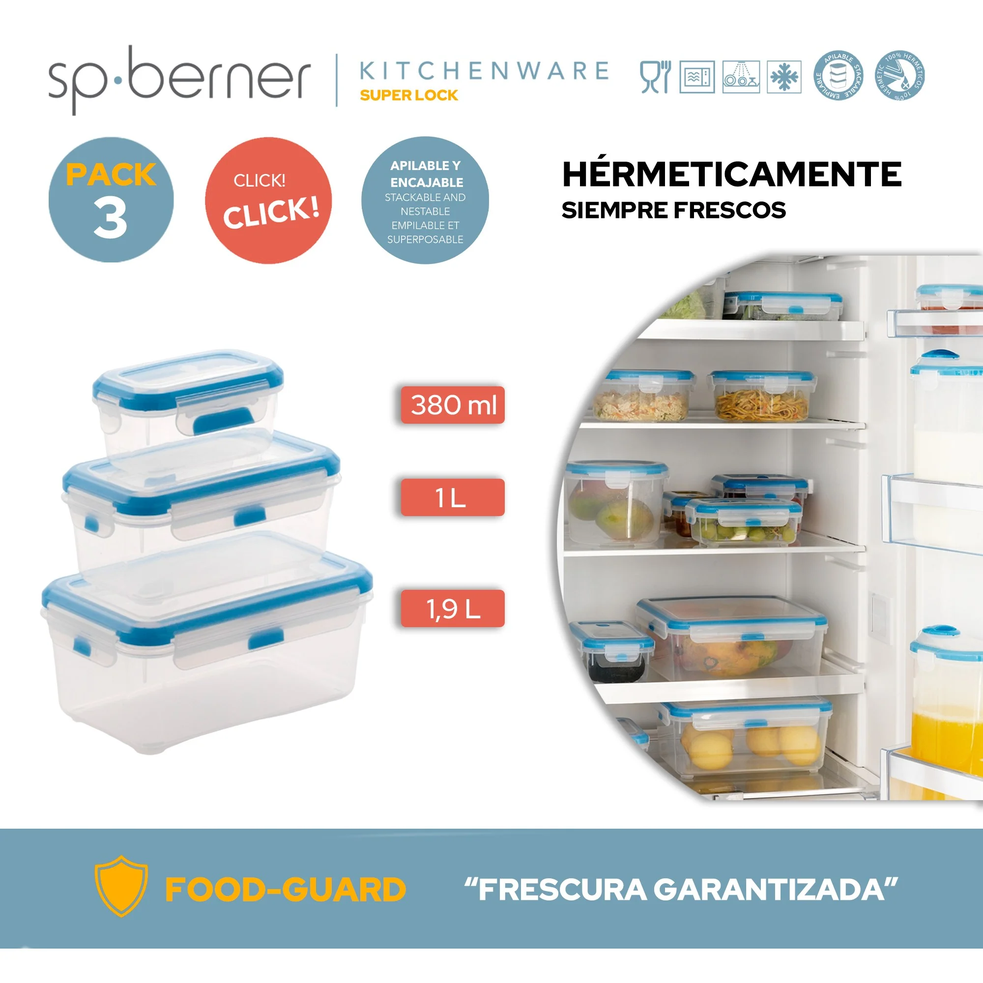 Hermético Super Lock Rectangular 3 Pack - Image 3