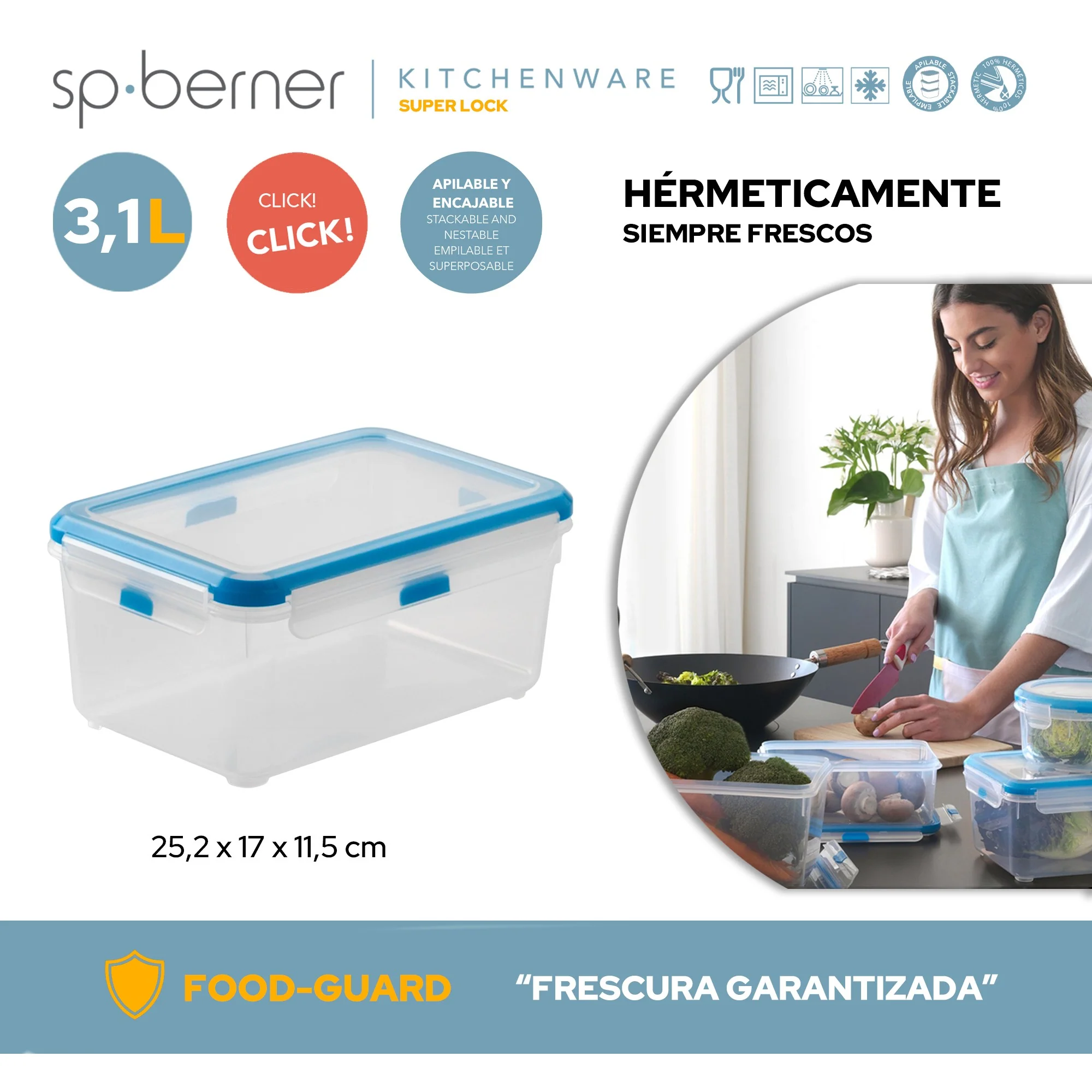 Hermético Super Lock Rectangular 3.1 L - Image 3