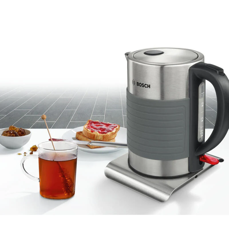 Hervidor De Agua Bosch Twk7s05 1,7 L Negro, Gris 2200 W - Image 2